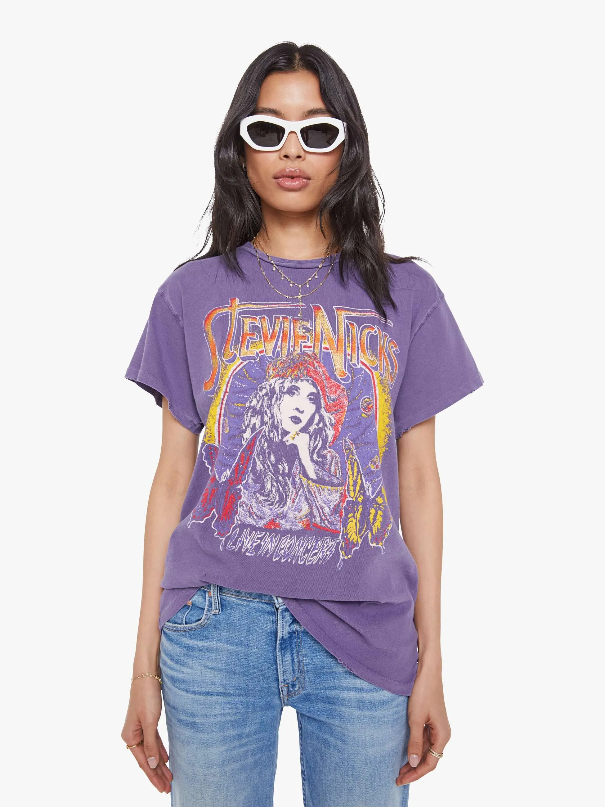 MadeWorn Stevie Nicks Tee - Plum sold by MOTHER