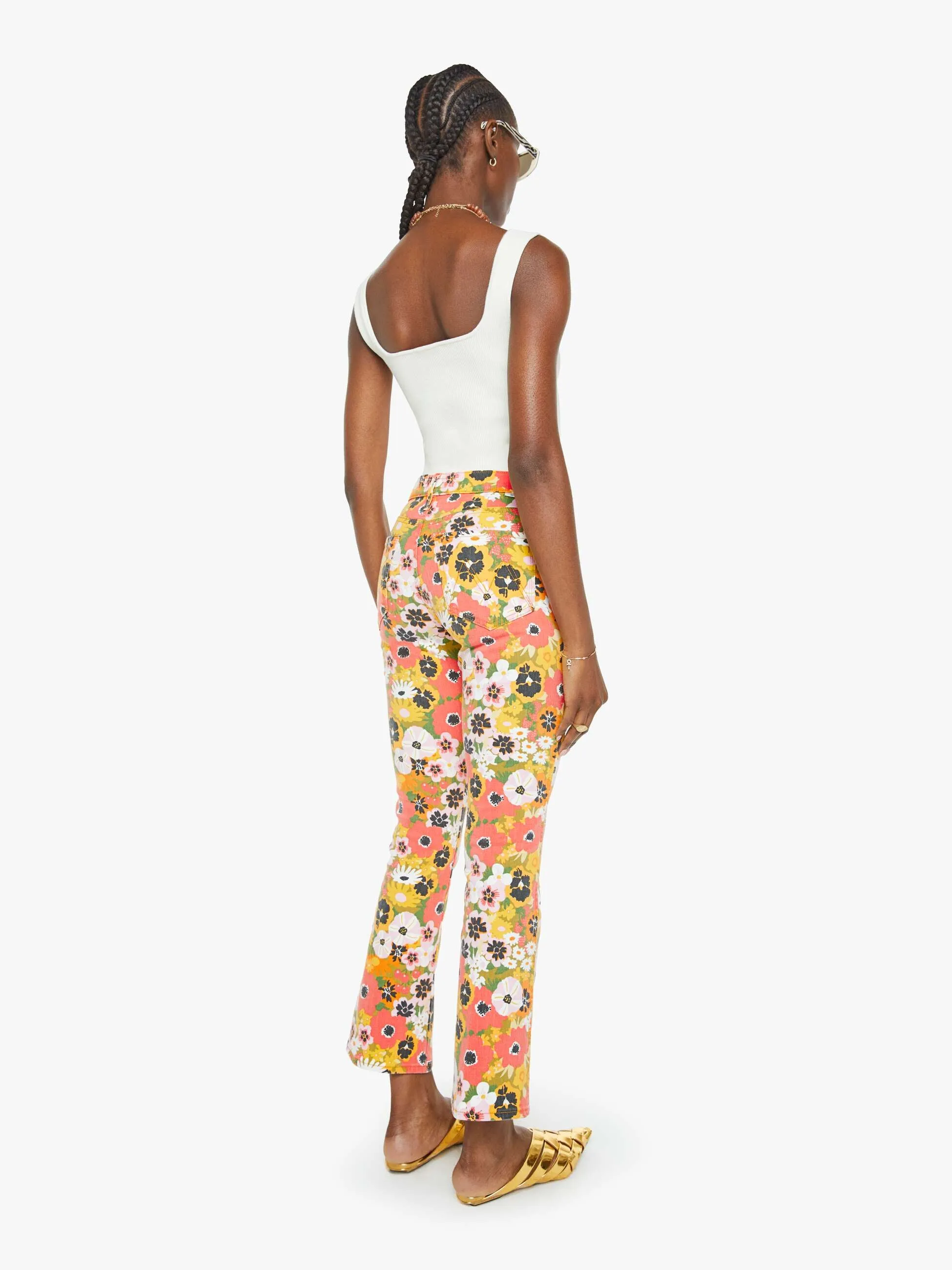 The Mid Rise Smokin' Double Flood - Flowers Al Fresco sold by MOTHER product image thumbnail 5