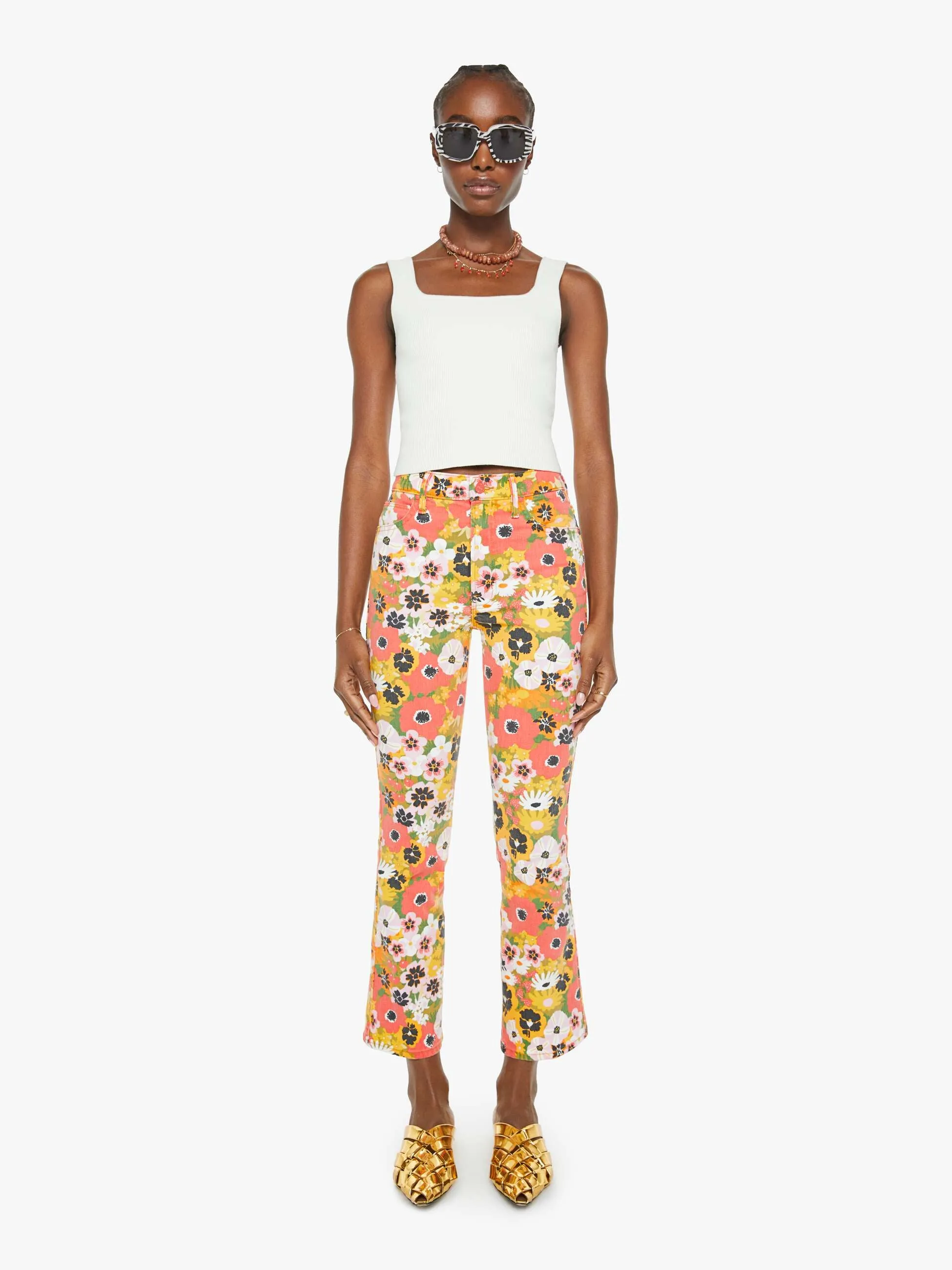 The Mid Rise Smokin' Double Flood - Flowers Al Fresco sold by MOTHER product image thumbnail 2