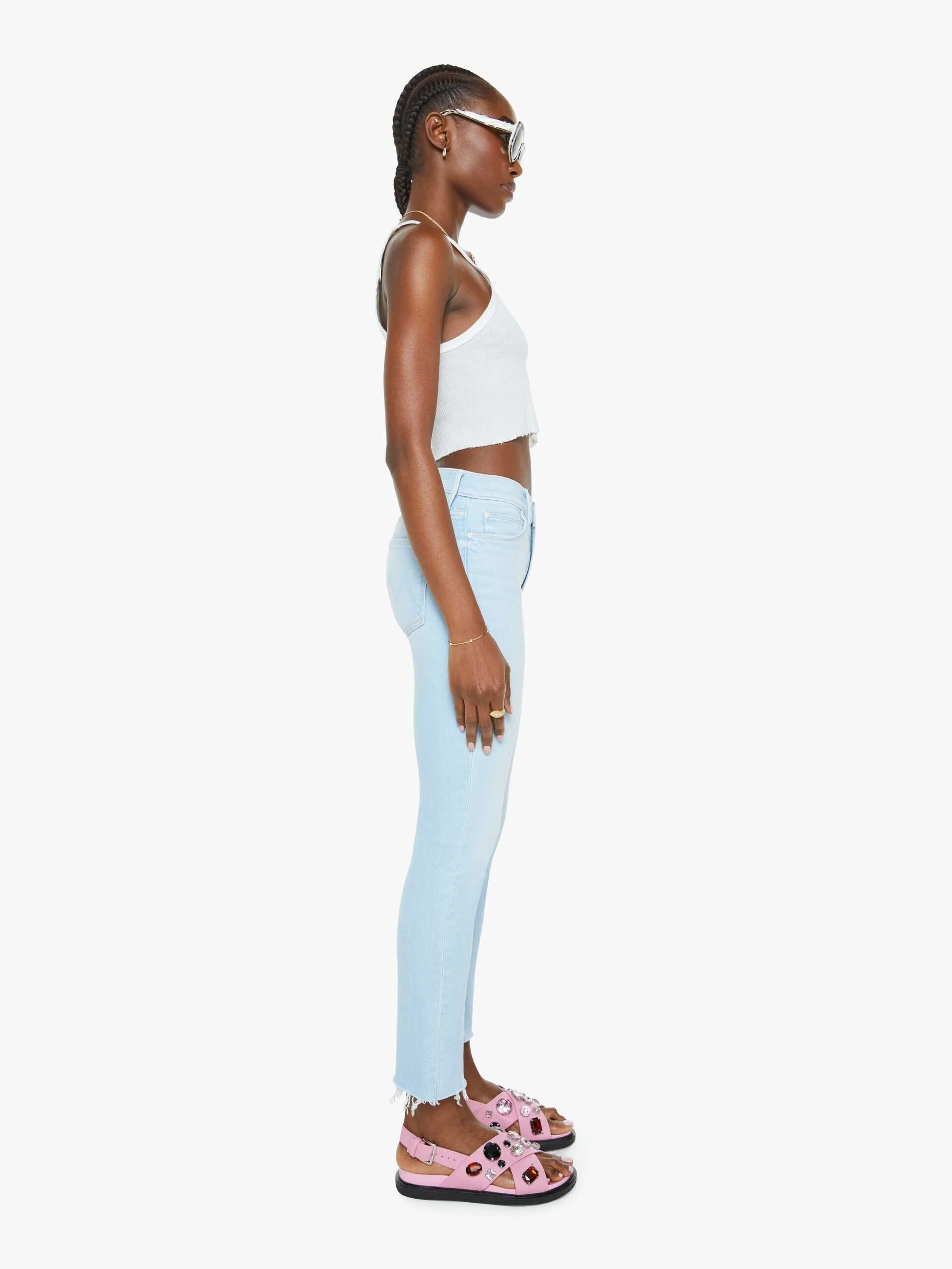 The Mid Rise Dazzler Crop Fray - Ahead Of Its Time sold by MOTHER product image thumbnail 3