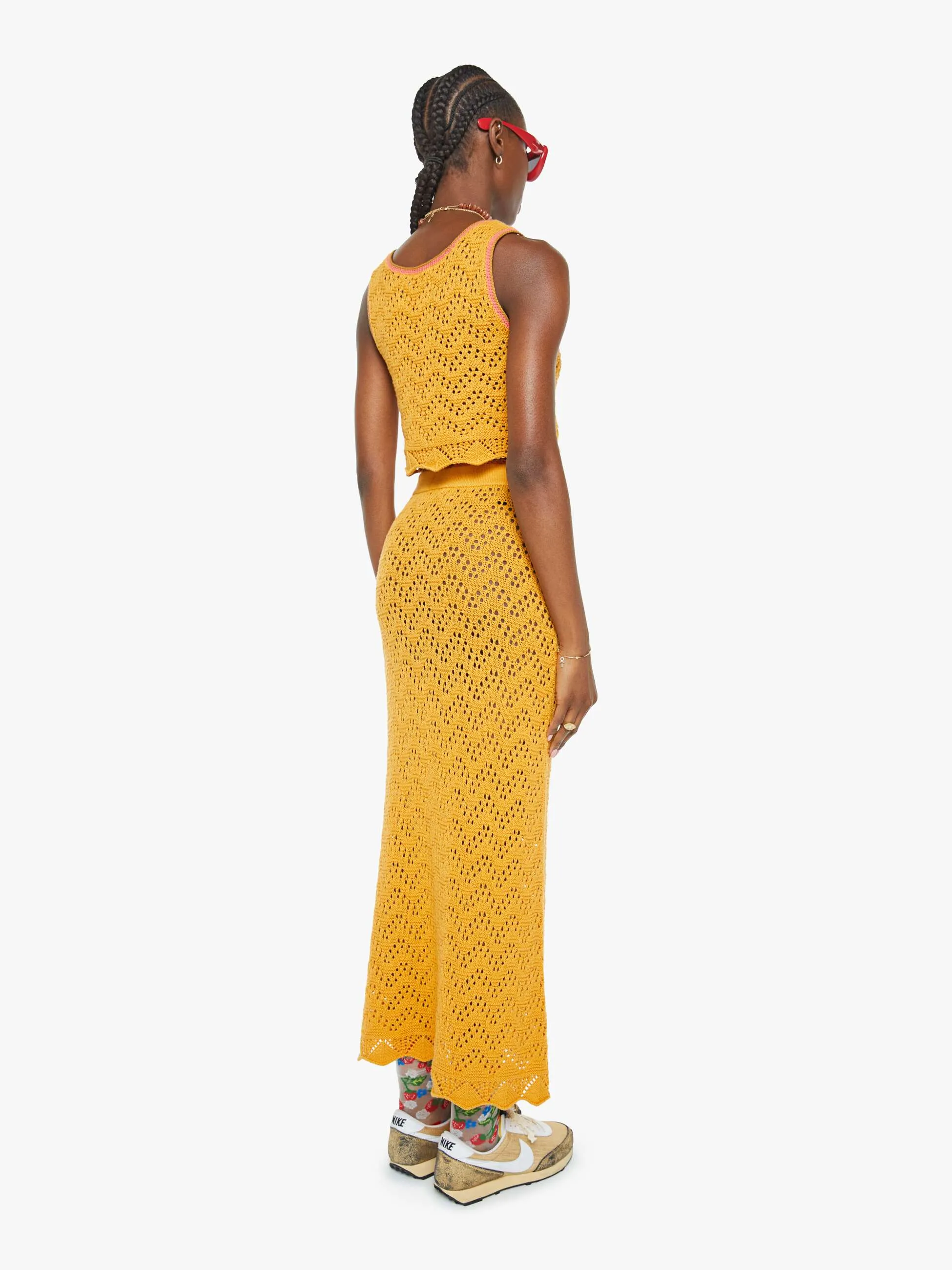The Longline Skirt - Tangerine Dreams sold by MOTHER product image thumbnail 4