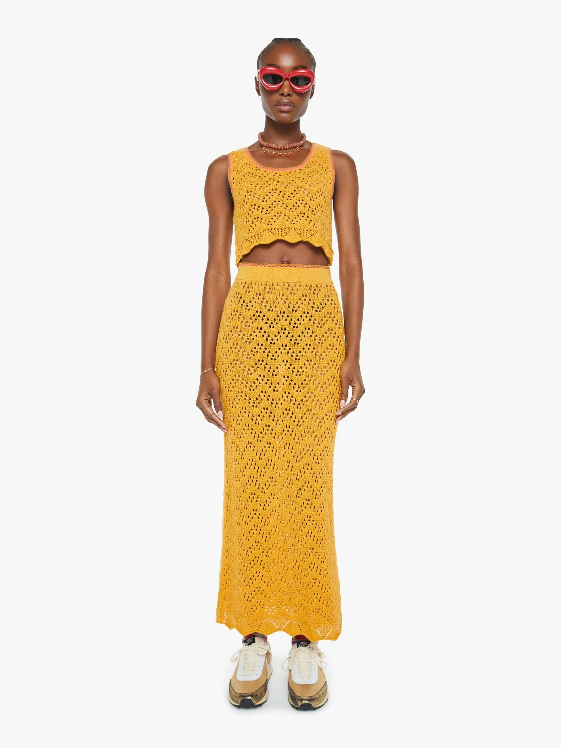 The Longline Skirt - Tangerine Dreams sold by MOTHER product image thumbnail 2