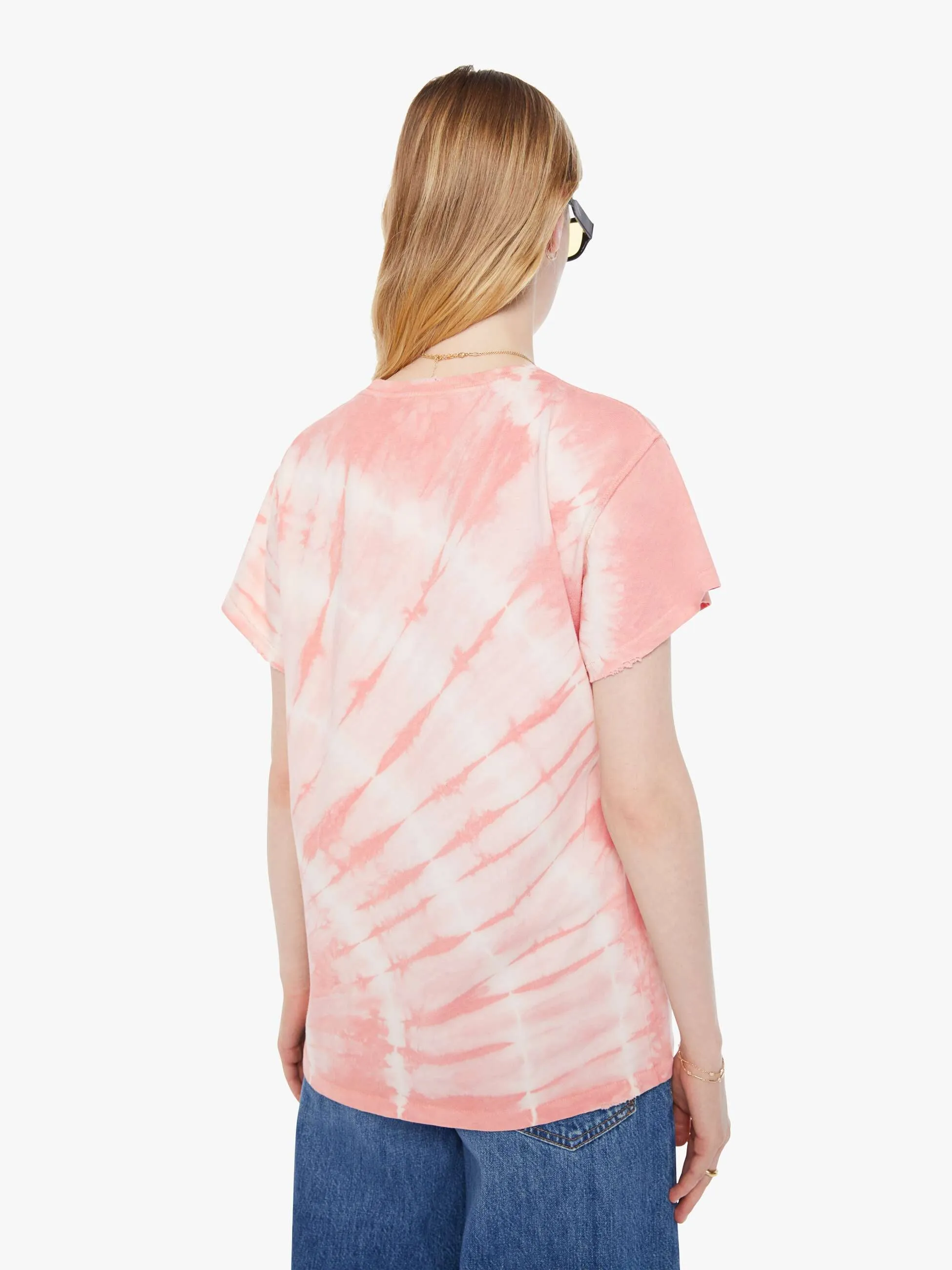 MadeWorn The Rolling Stones Tee - Pink Tie Dye sold by MOTHER product image thumbnail 3