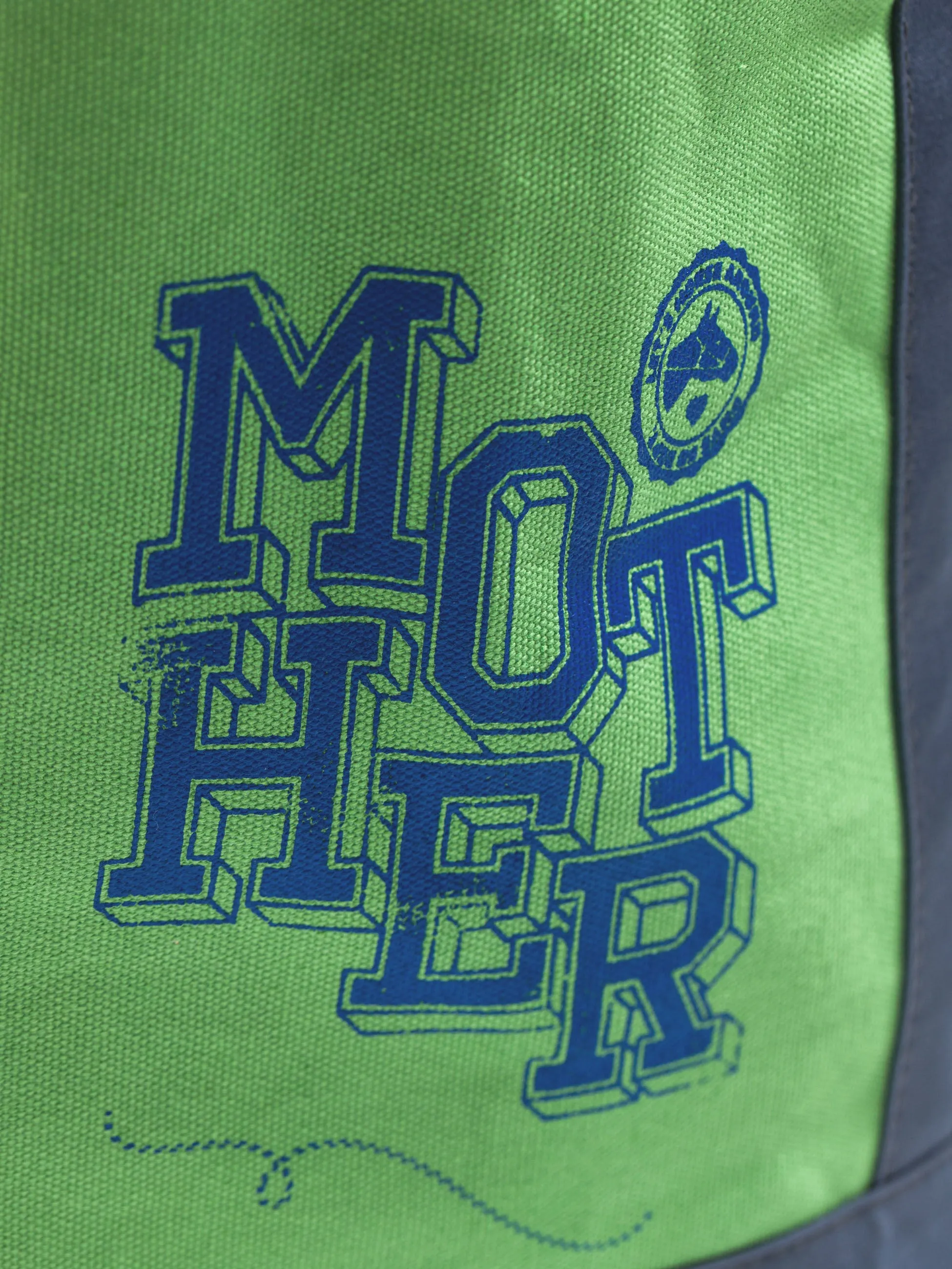 The Canvas Tote Bag - Kelly Green And Cobalt sold by MOTHER product image thumbnail 3