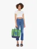 The Canvas Tote Bag - Kelly Green And Cobalt sold by MOTHER