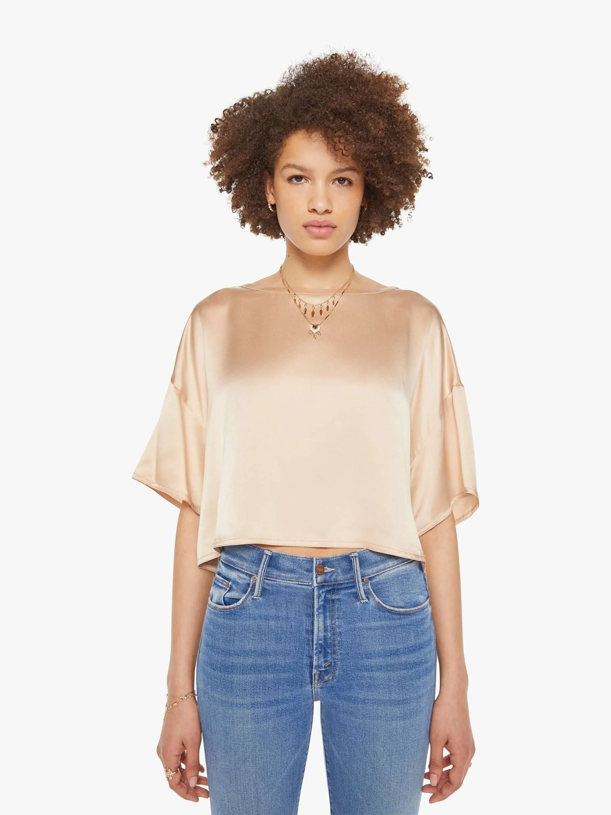 SABLYN Daria Crewneck Tee - Pink Sand sold by MOTHER product image thumbnail 2