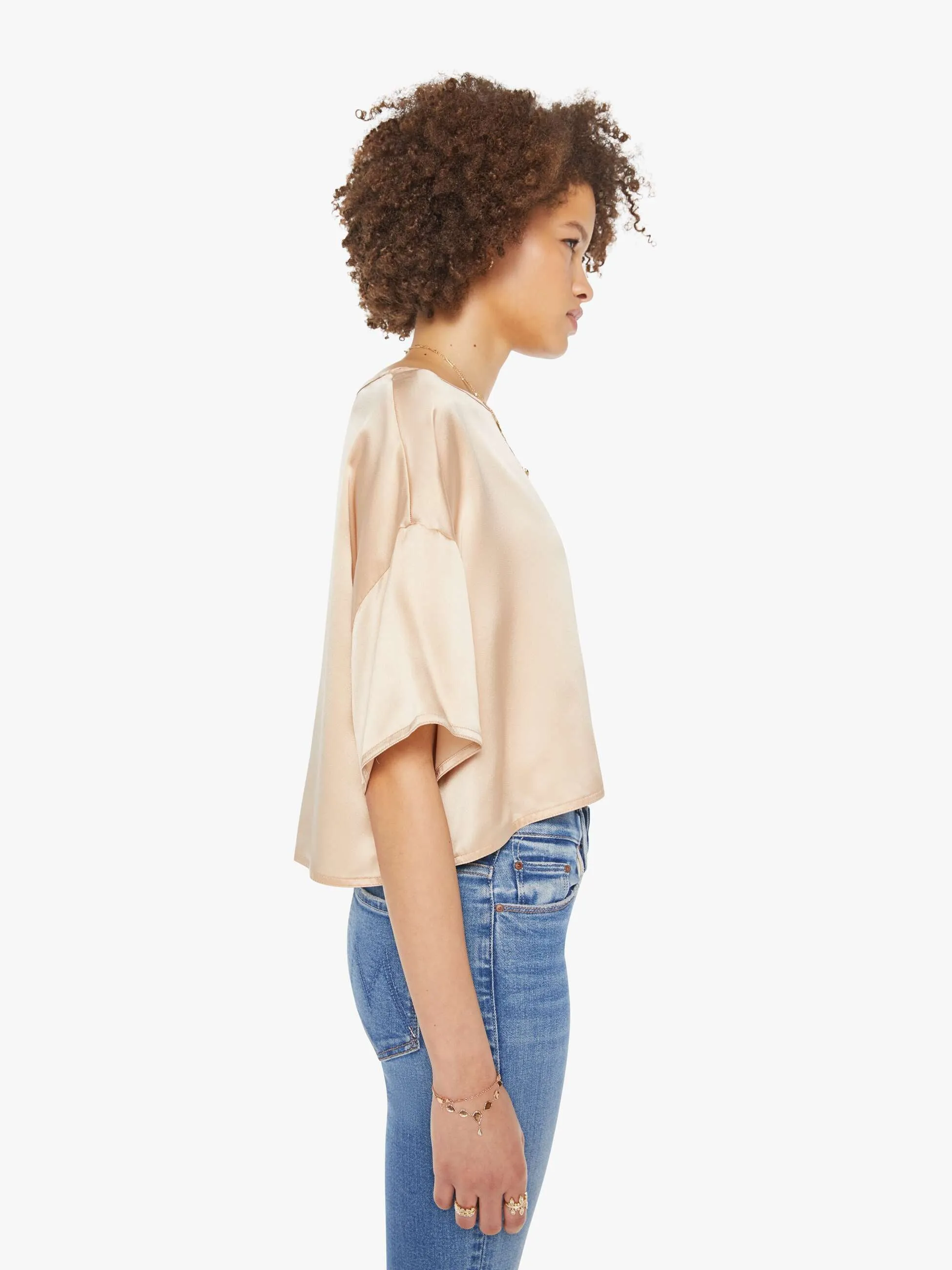 SABLYN Daria Crewneck Tee - Pink Sand sold by MOTHER product image thumbnail 3