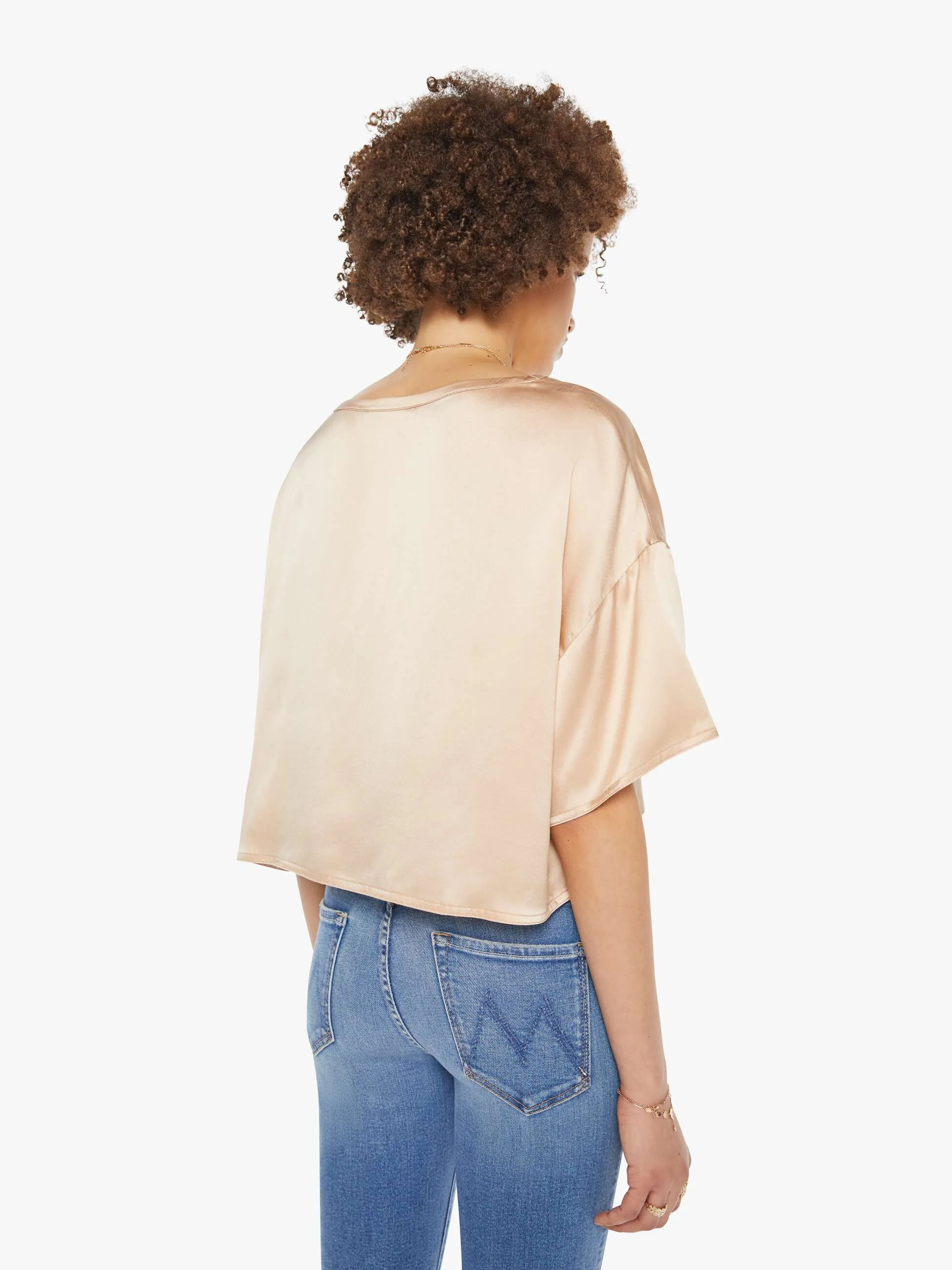 SABLYN Daria Crewneck Tee - Pink Sand sold by MOTHER product image thumbnail 4