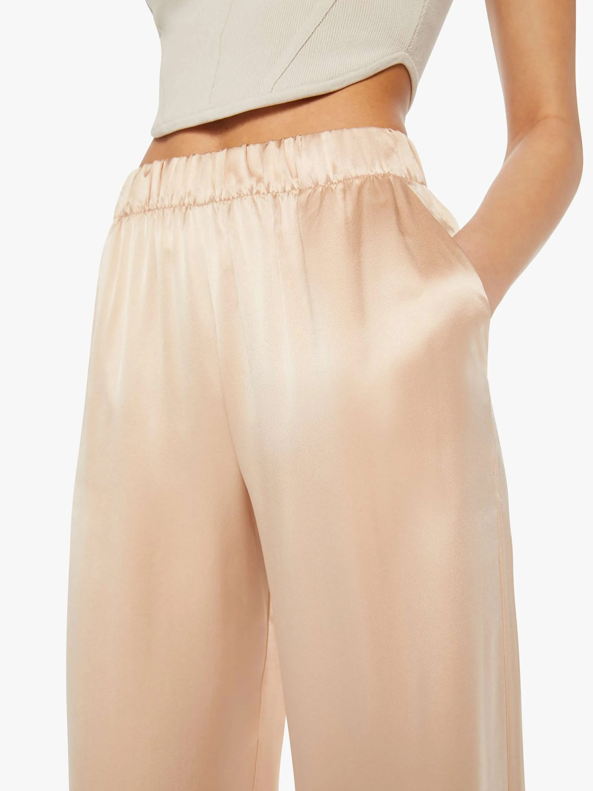 SABLYN Brynn High Rise Wide Leg Pant - Pink Sand sold by MOTHER product image thumbnail 5