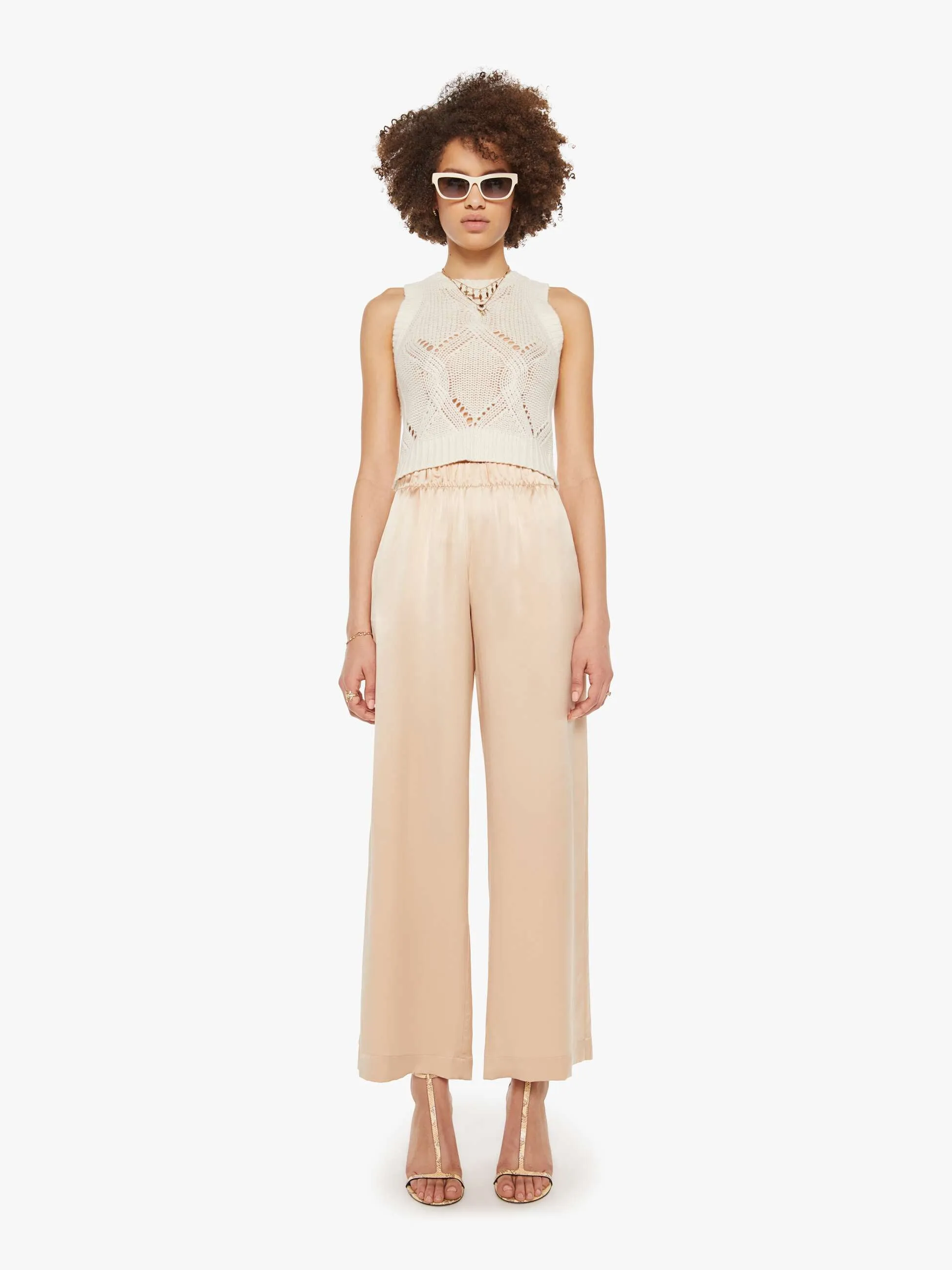 SABLYN Kara Shrunken Cable Knit Tank - Gardenia sold by MOTHER product image thumbnail 5