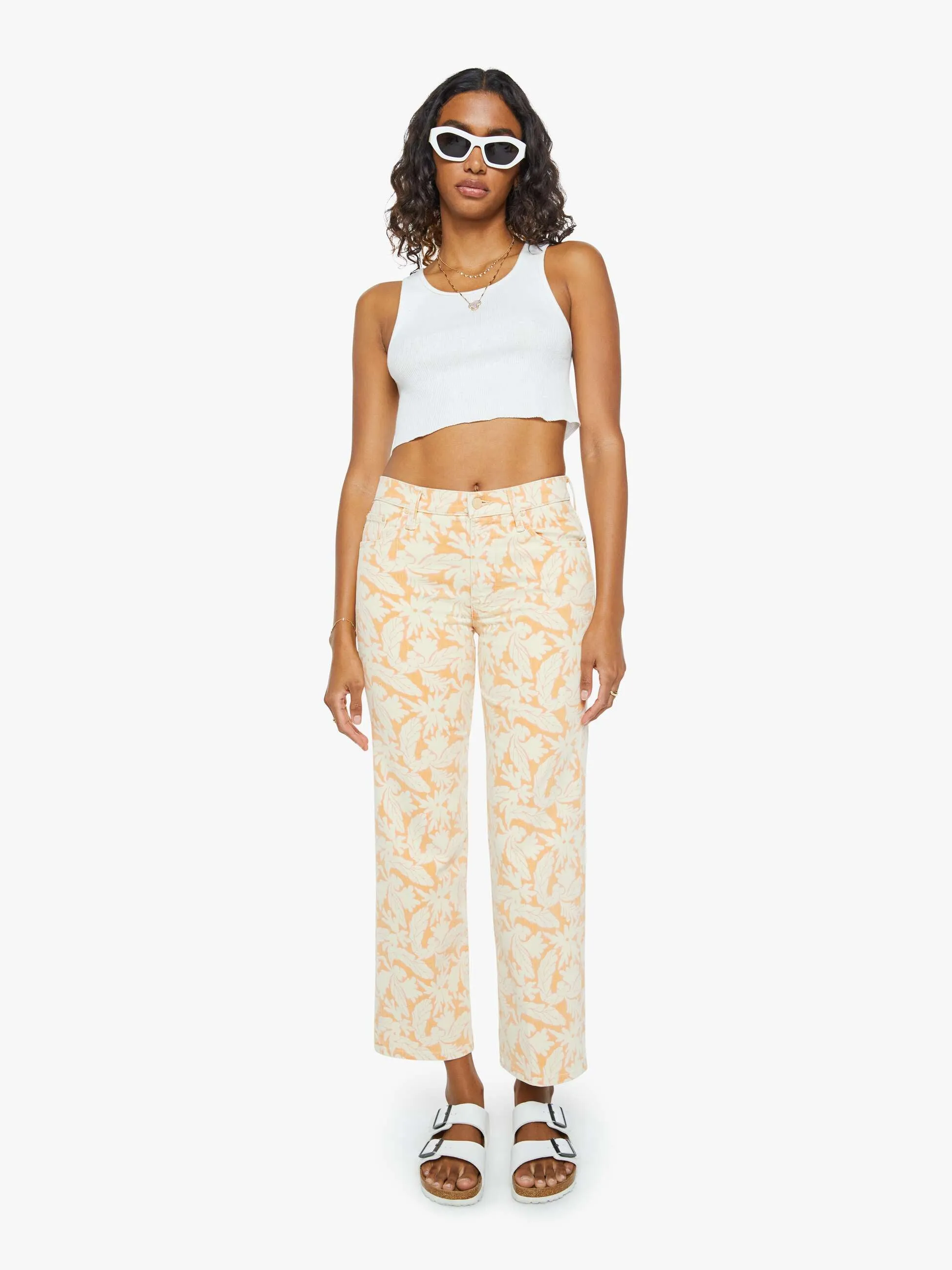 The Mid Rise Zip Rambler Ankle - Coral Reef sold by MOTHER product image thumbnail 2