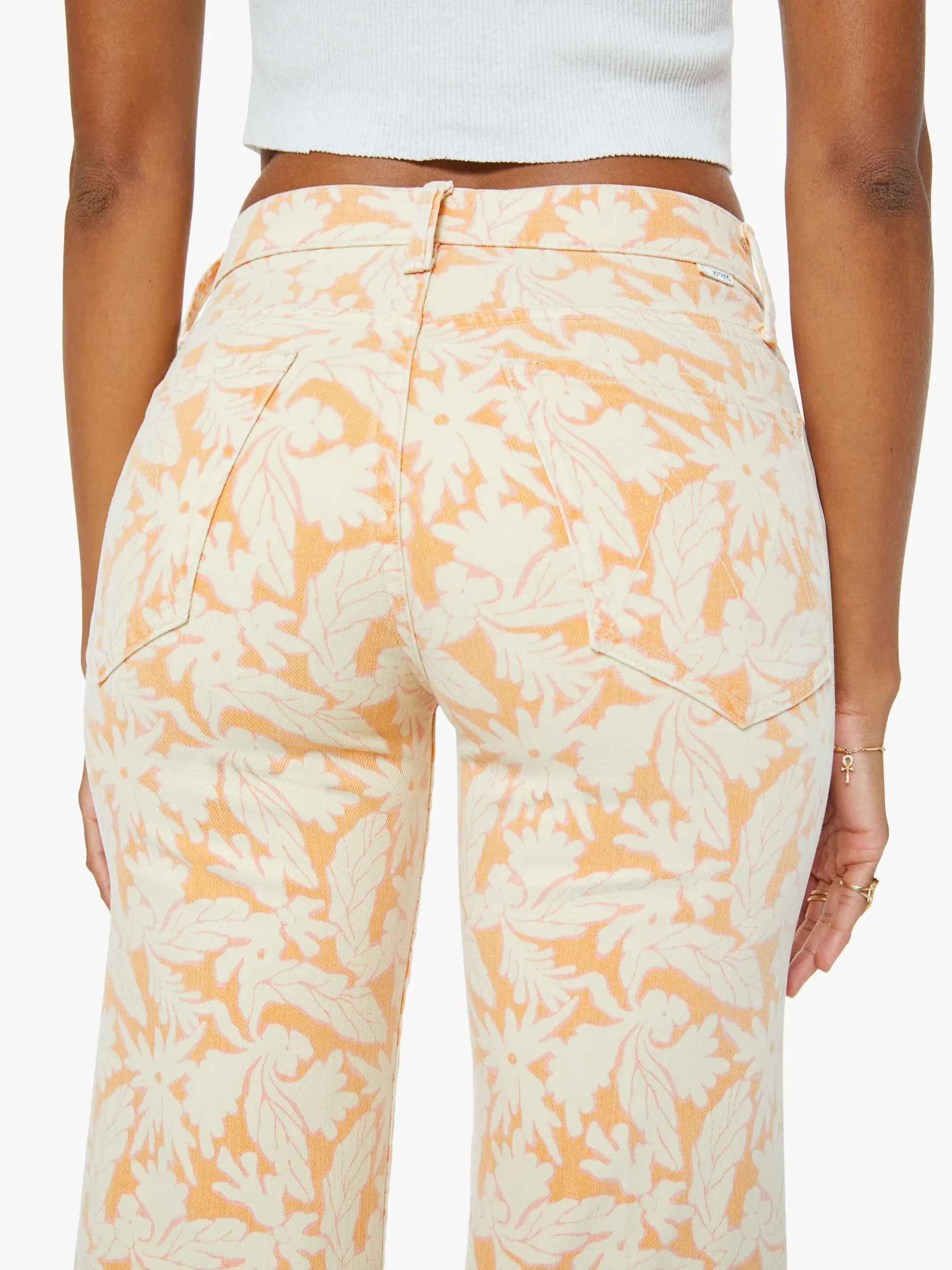 The Mid Rise Zip Rambler Ankle - Coral Reef sold by MOTHER product image thumbnail 5