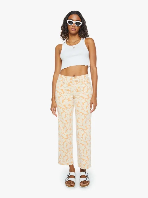 The Mid Rise Zip Rambler Ankle - Coral Reef sold by MOTHER