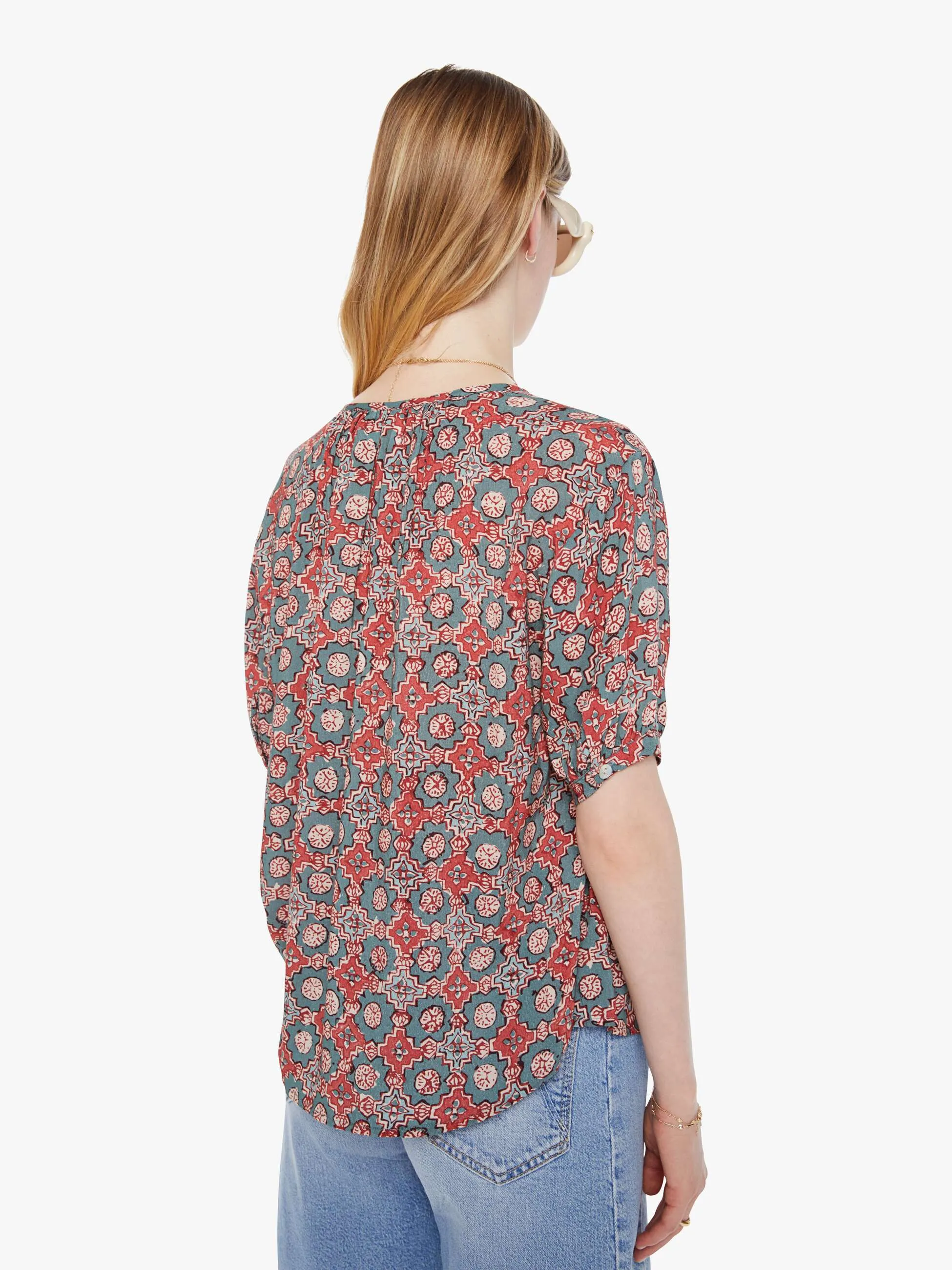 Natalie Martin Violet Top - Spanish Tile Jade sold by MOTHER product image thumbnail 4