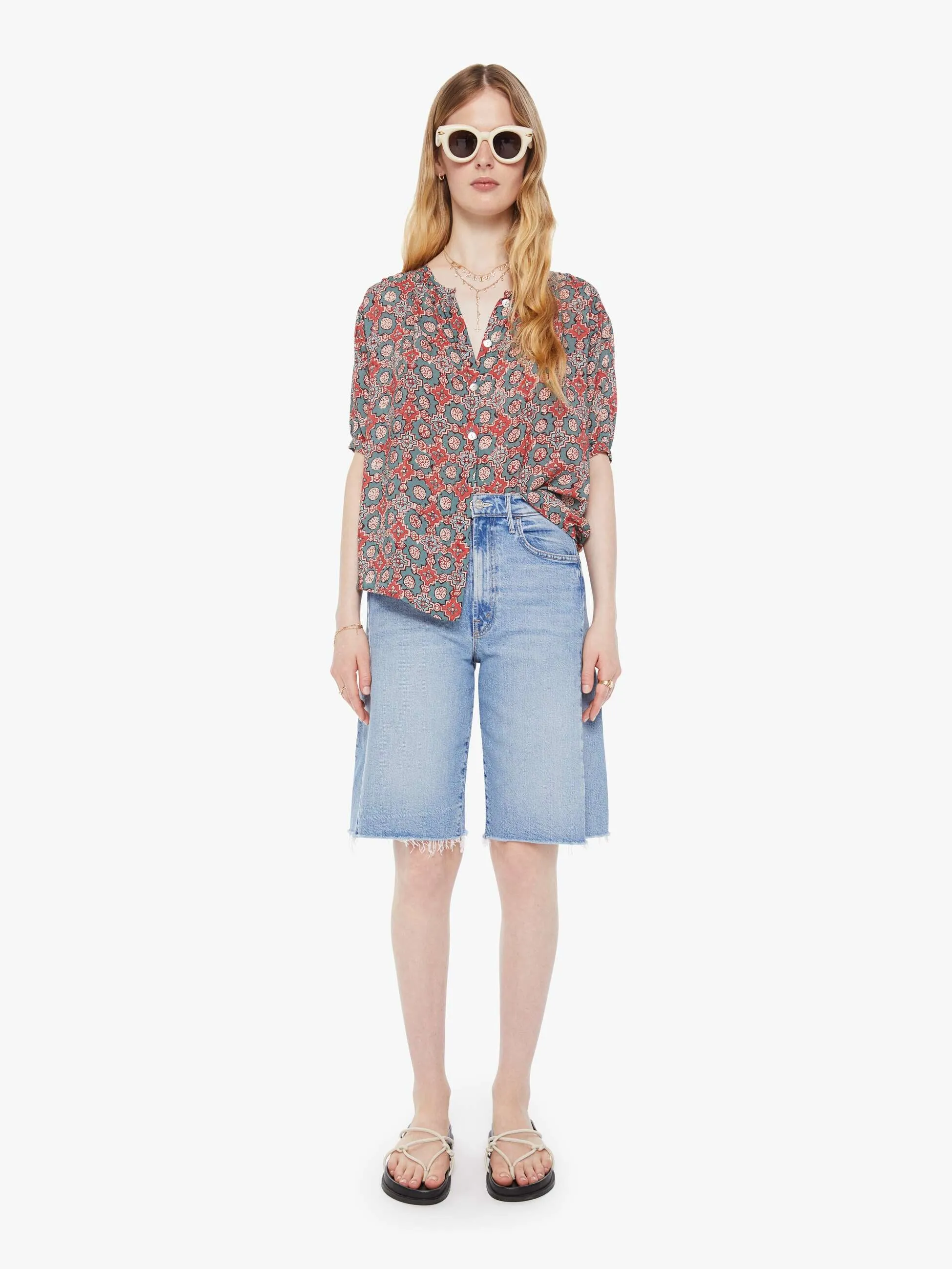 Natalie Martin Violet Top - Spanish Tile Jade sold by MOTHER product image thumbnail 5