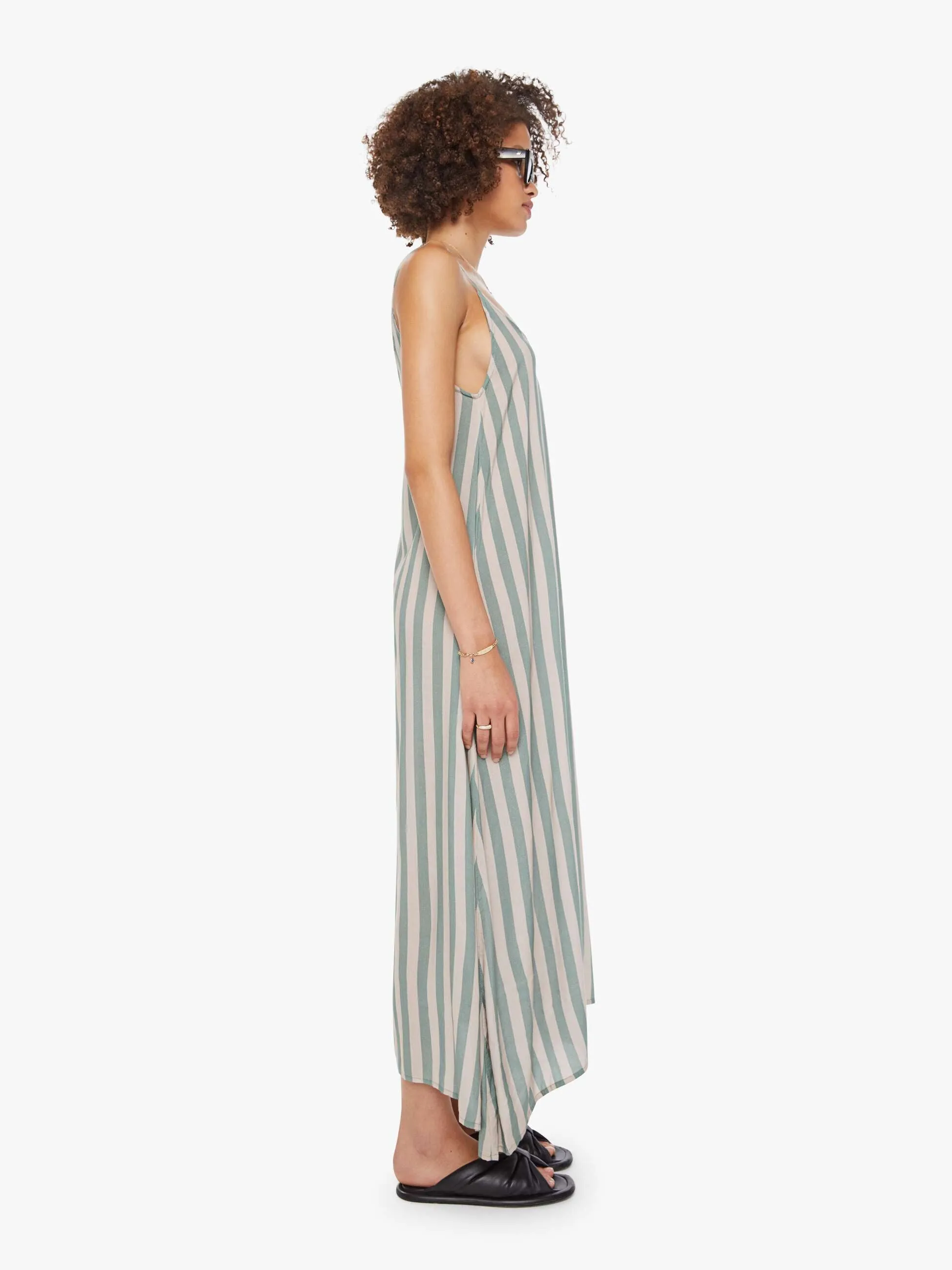 Natalie Martin Heather Maxi Dress - Thick Stripe Jade sold by MOTHER product image thumbnail 3