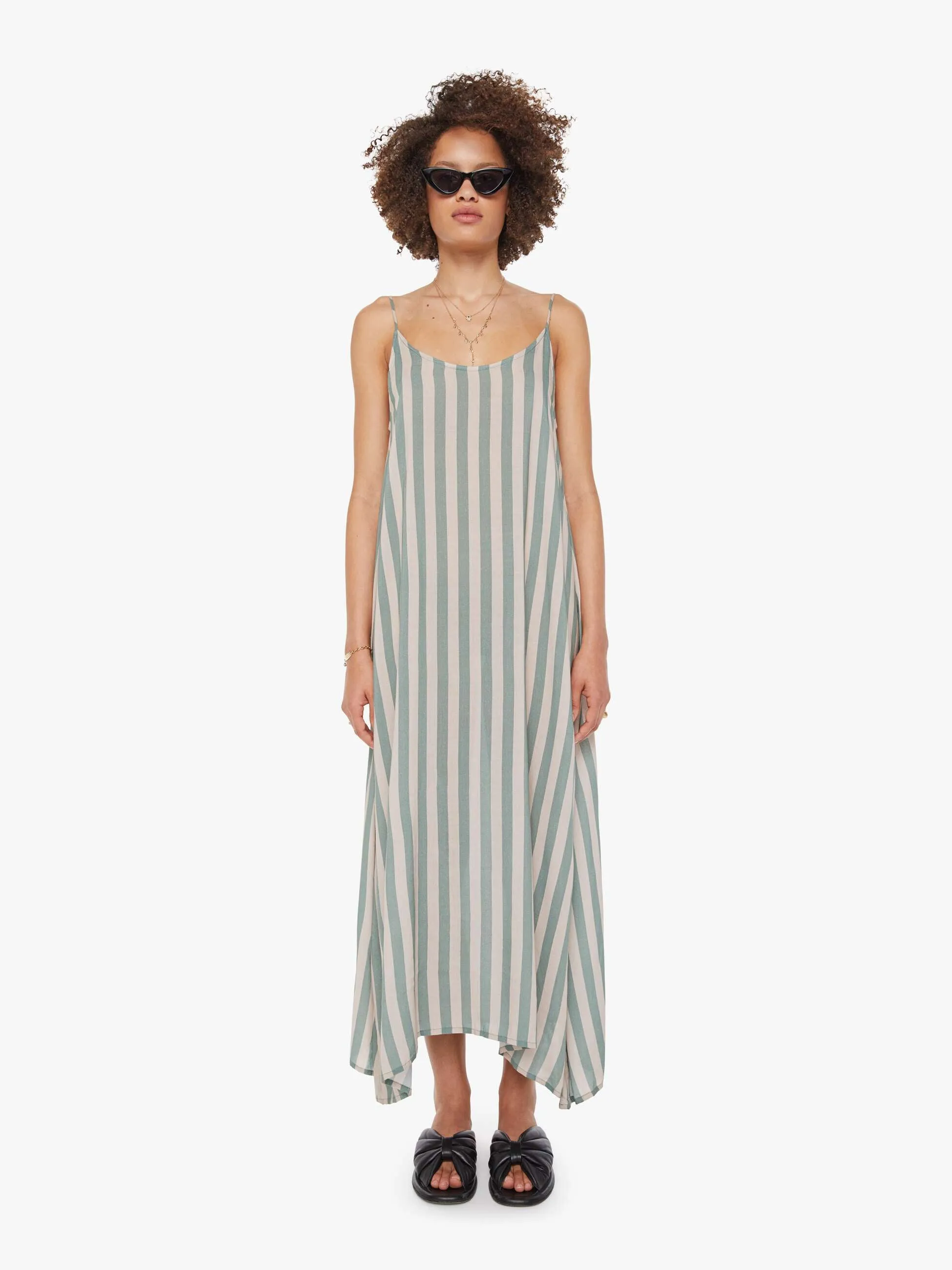 Natalie Martin Heather Maxi Dress - Thick Stripe Jade sold by MOTHER