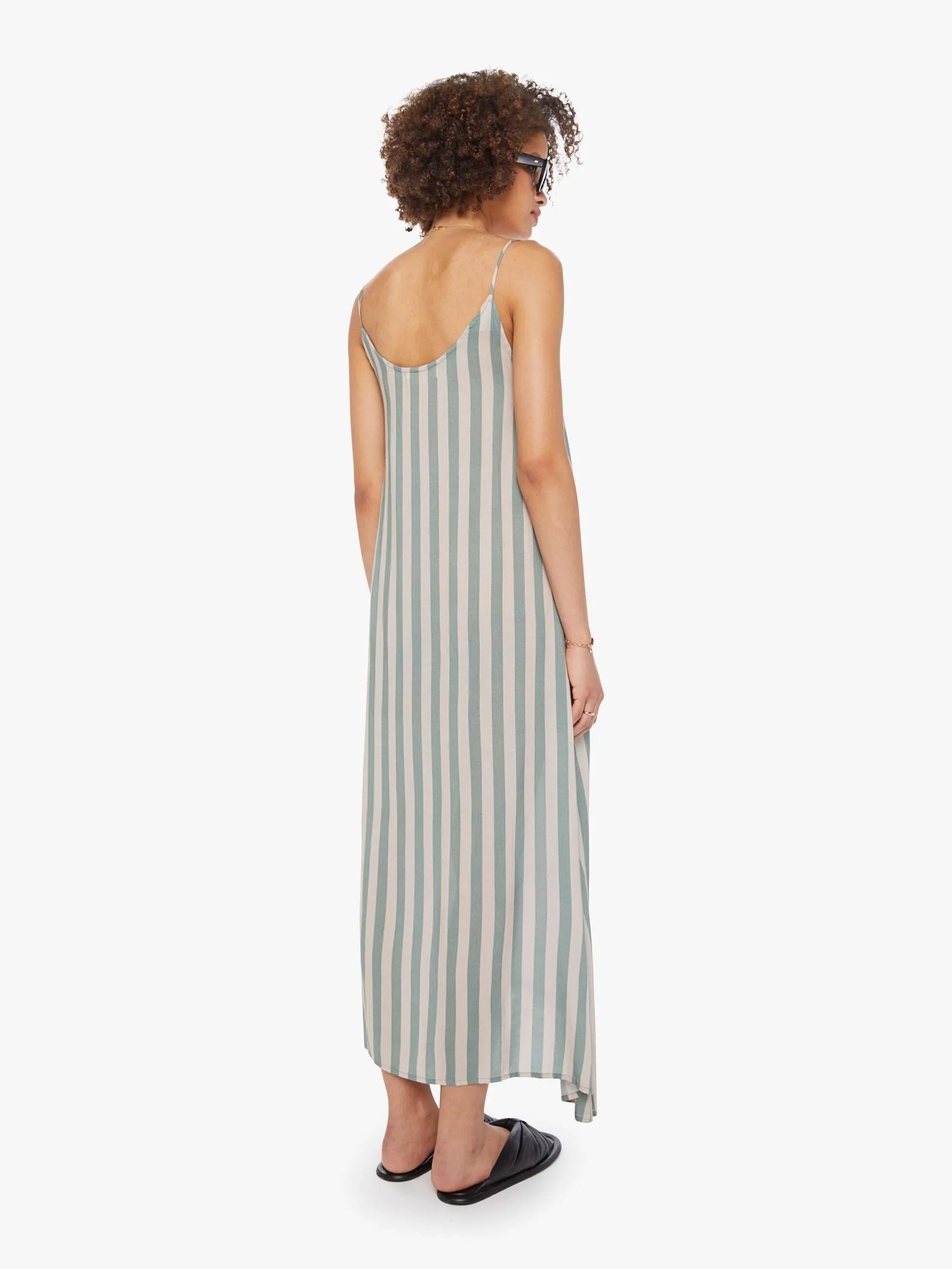 Natalie Martin Heather Maxi Dress - Thick Stripe Jade sold by MOTHER product image thumbnail 4