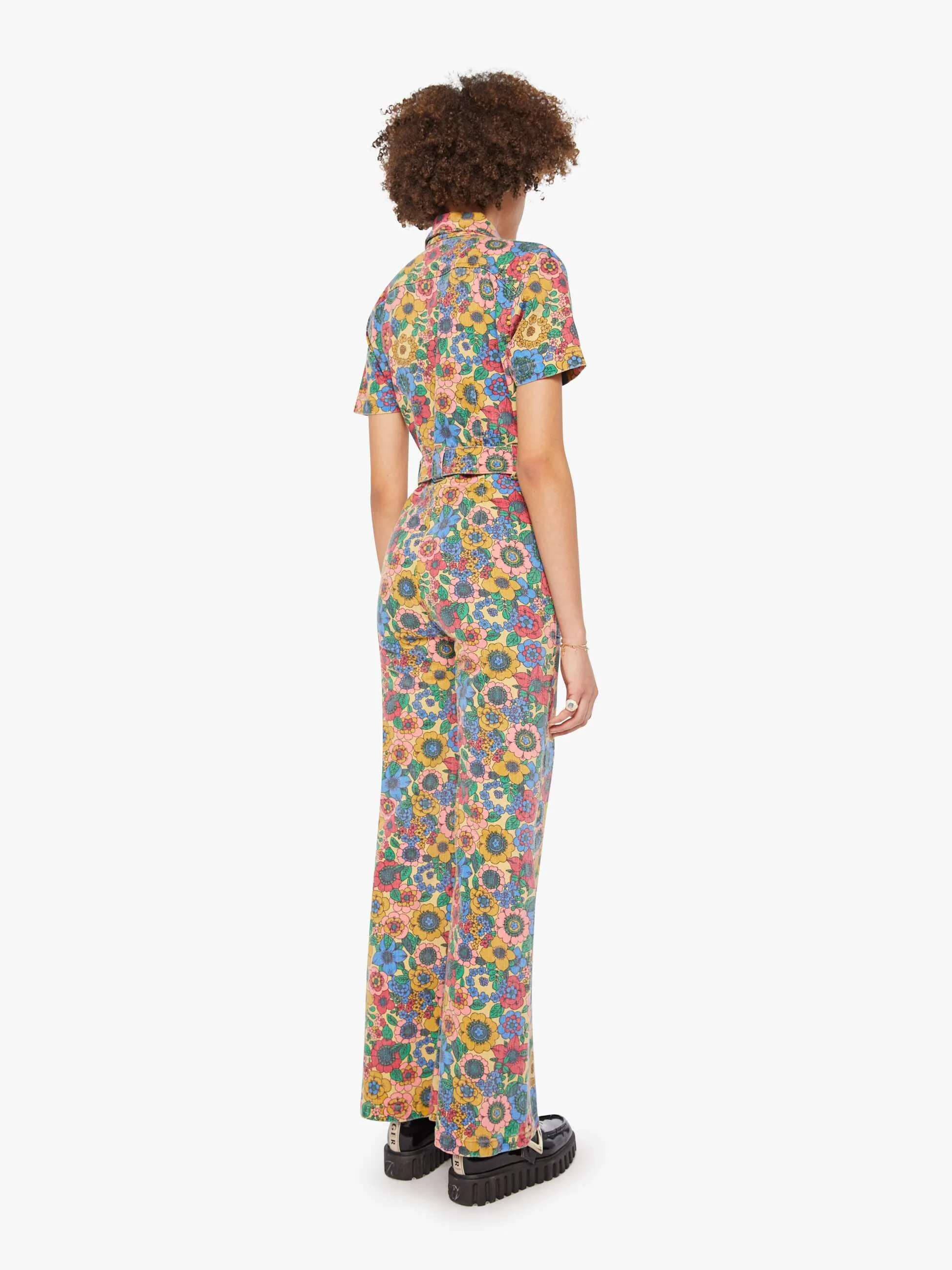 The Hustler Roller Jumpsuit Heel - Track And Flower Fields sold by MOTHER product image thumbnail 4