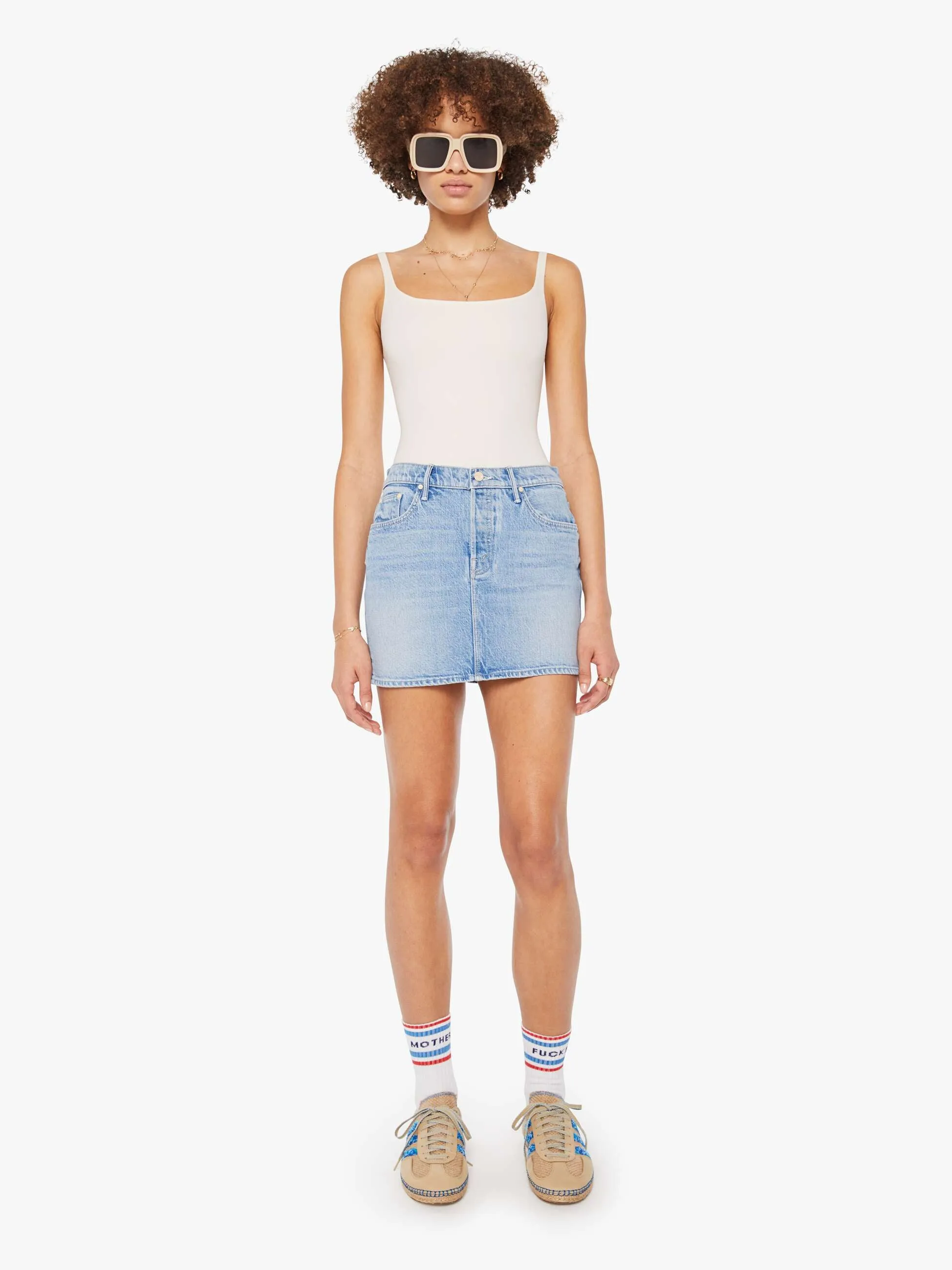 The Vagabond Mini Skirt - Magic School Bus sold by MOTHER product image thumbnail 2