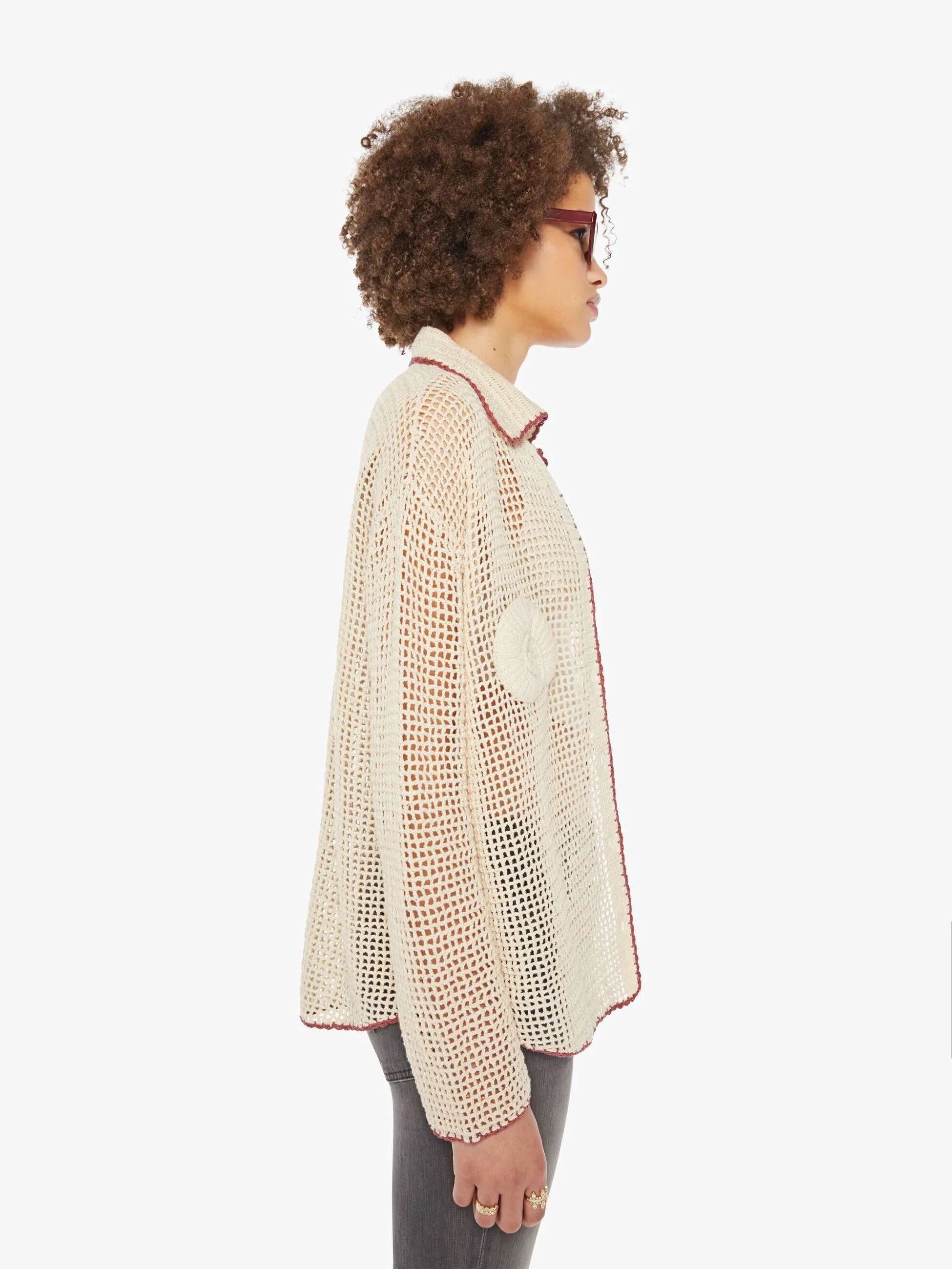 Alix Of Bohemia Emery Crochet Shirt - Nautilus sold by MOTHER product image thumbnail 3