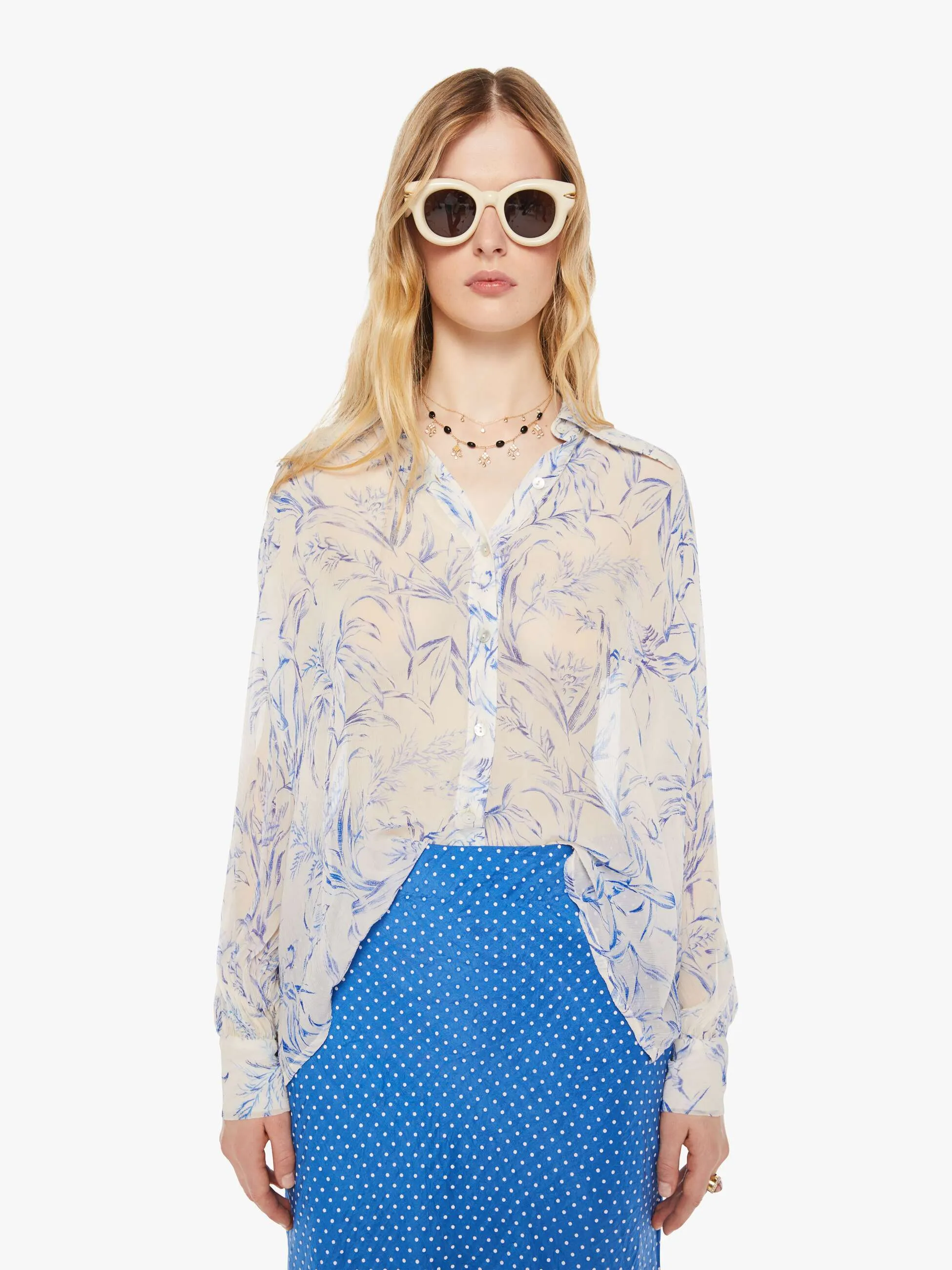 Alix Of Bohemia Poesy Shirt - White Avian sold by MOTHER product image thumbnail 2