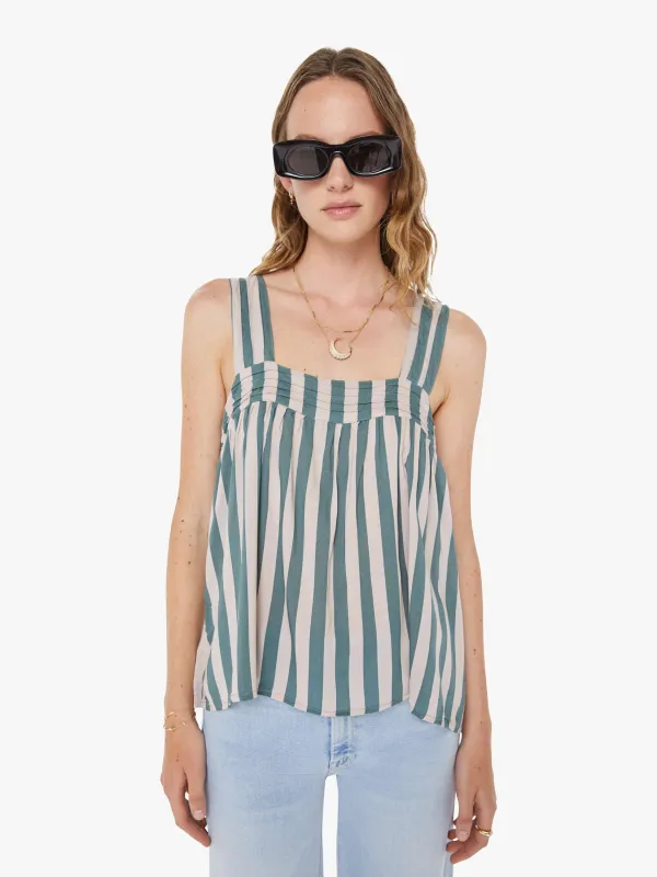 Natalie Martin Jasmine Top - Thick Stripe Jade sold by MOTHER