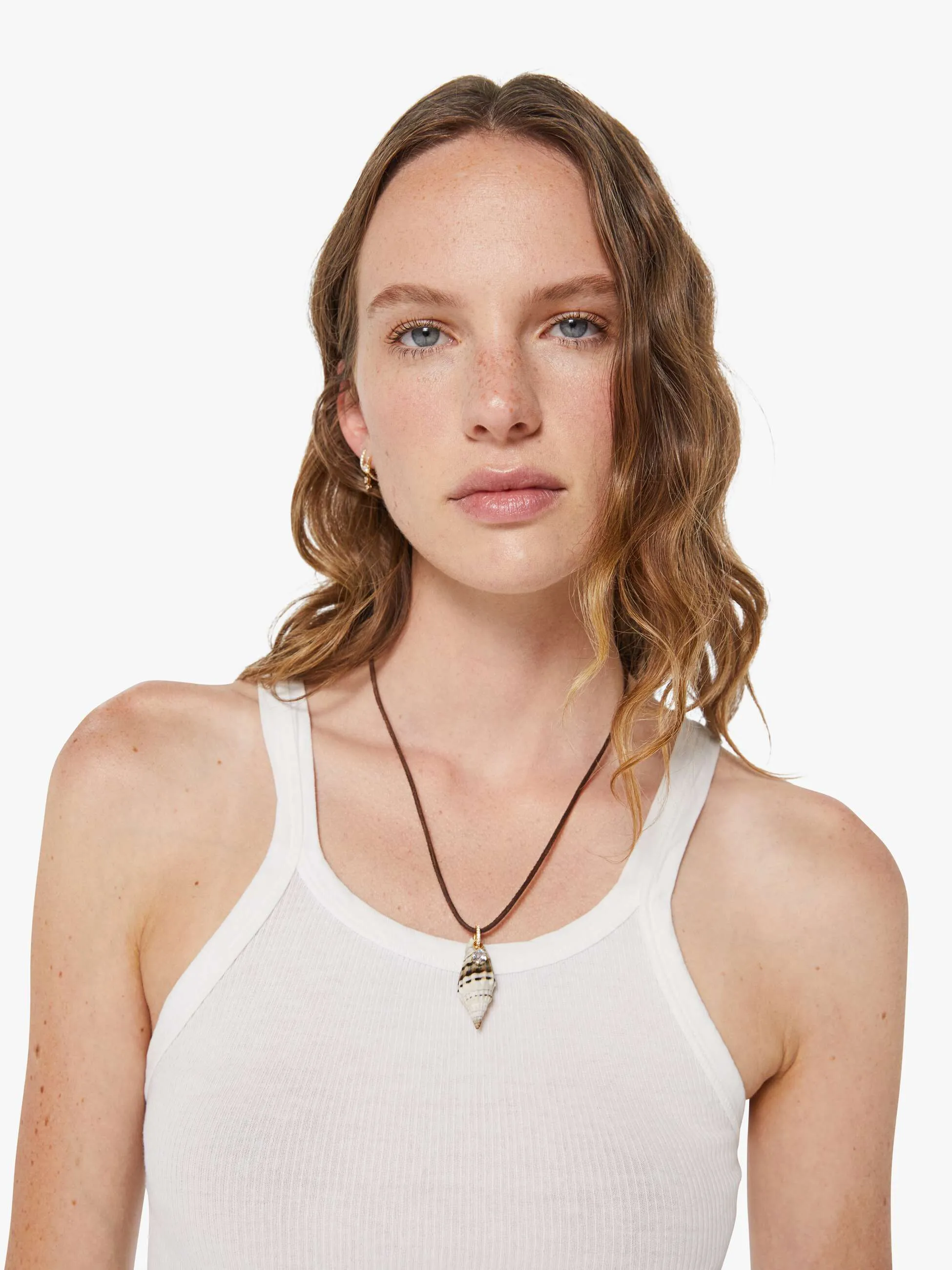 LUDA Suede Necklace - Swirl Shell sold by MOTHER