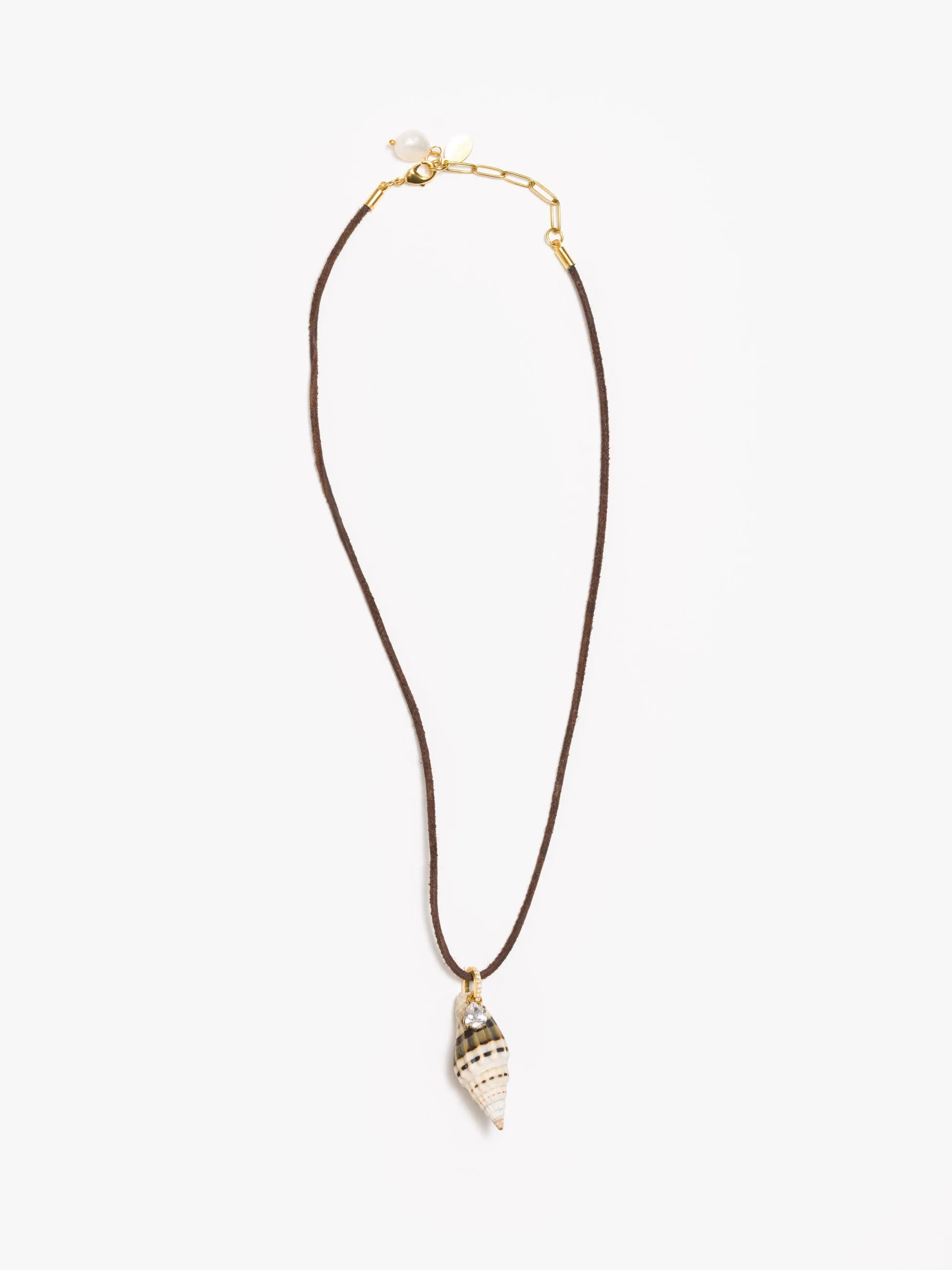 LUDA Suede Necklace - Swirl Shell sold by MOTHER product image thumbnail 3