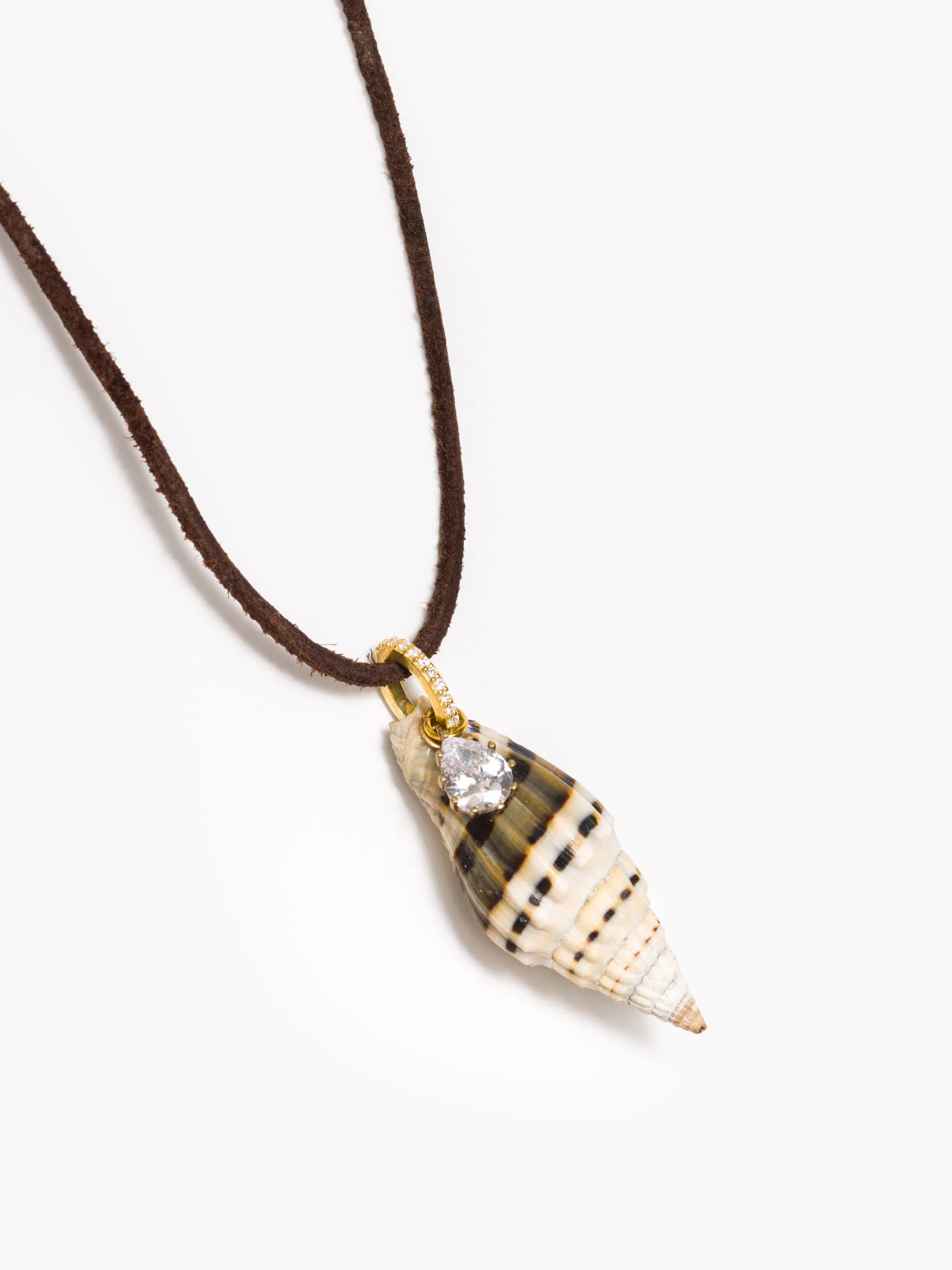 LUDA Suede Necklace - Swirl Shell sold by MOTHER product image thumbnail 4