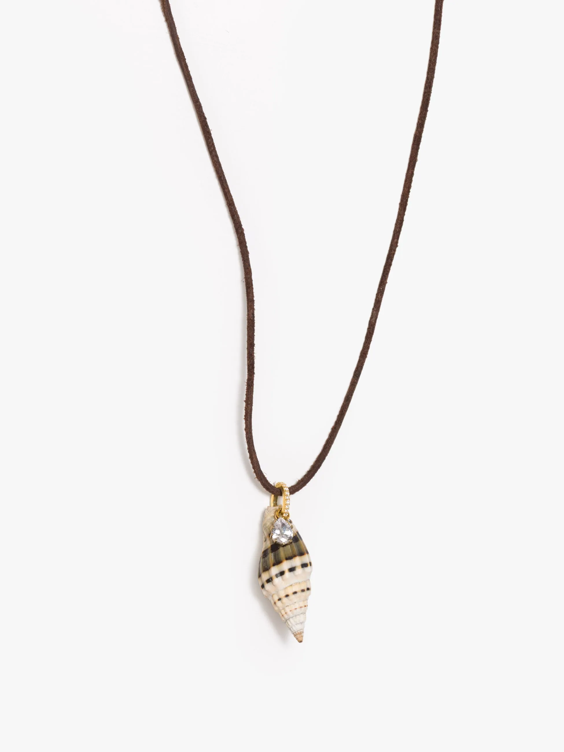 LUDA Suede Necklace - Swirl Shell sold by MOTHER product image thumbnail 2