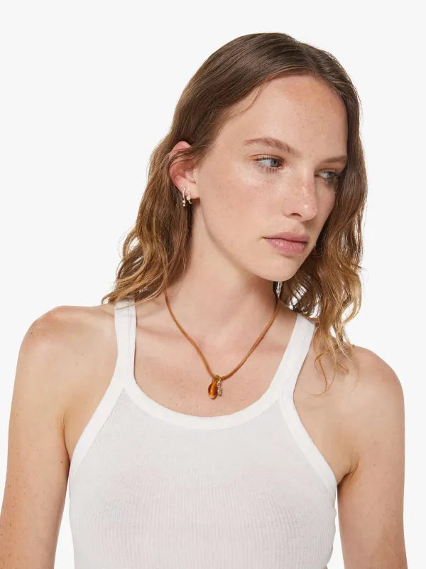 LUDA Suede Necklace - Brown Cowrie sold by MOTHER