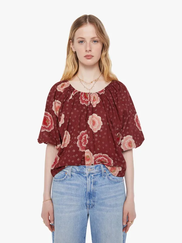 Natalie Martin Ella Top - Poppy Cherry sold by MOTHER