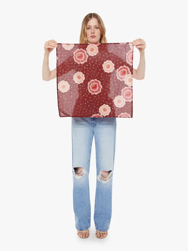 Natalie Martin Square Scarf - Poppy Cherry sold by MOTHER