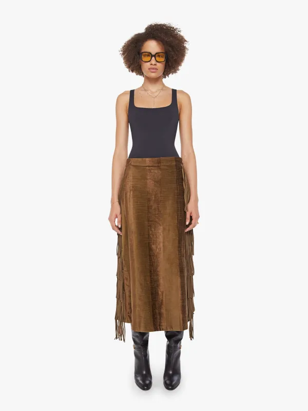 Maria Cher Sage Midi Skirt - Army sold by MOTHER