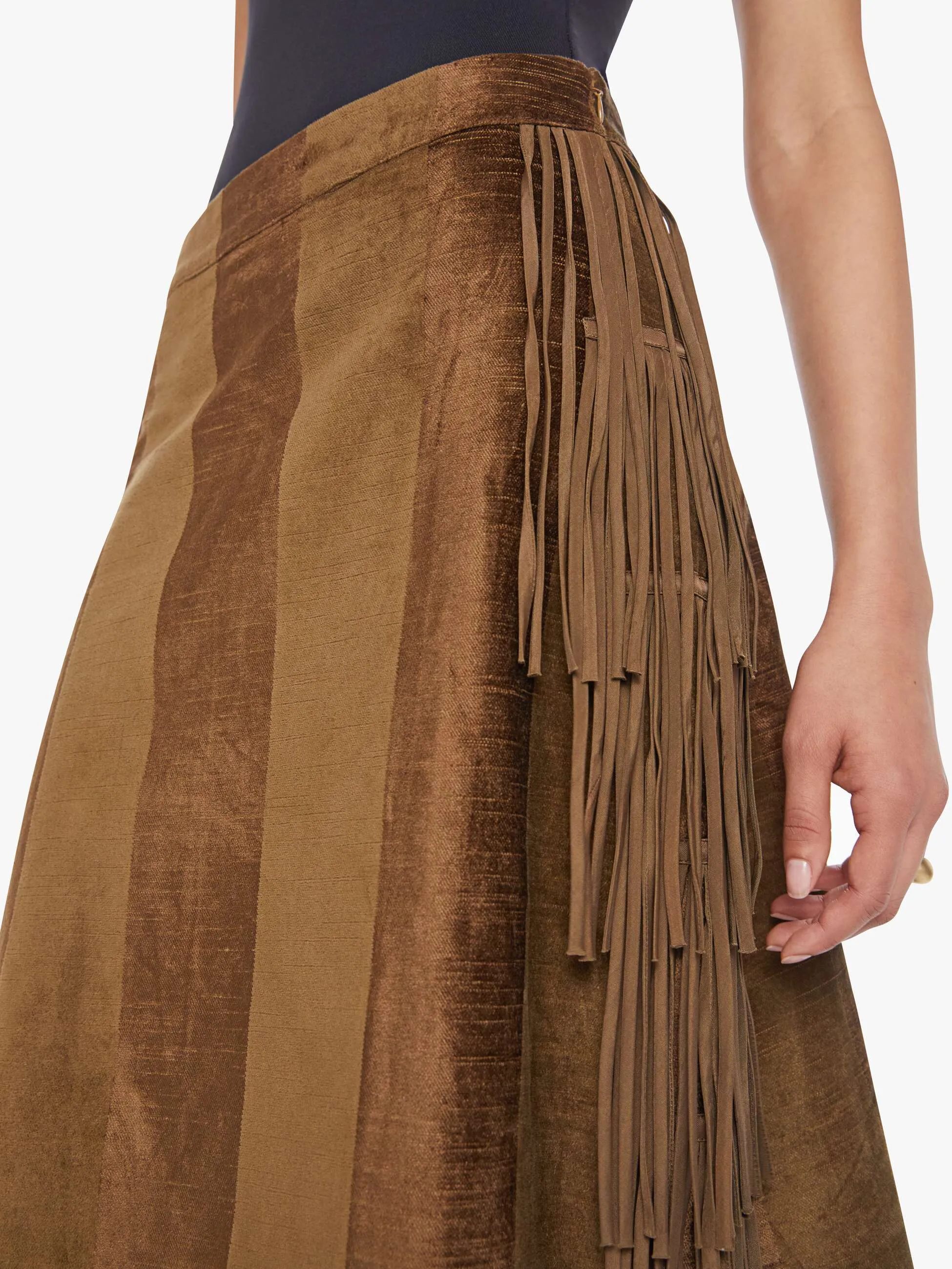 Maria Cher Sage Midi Skirt - Army sold by MOTHER product image thumbnail 5
