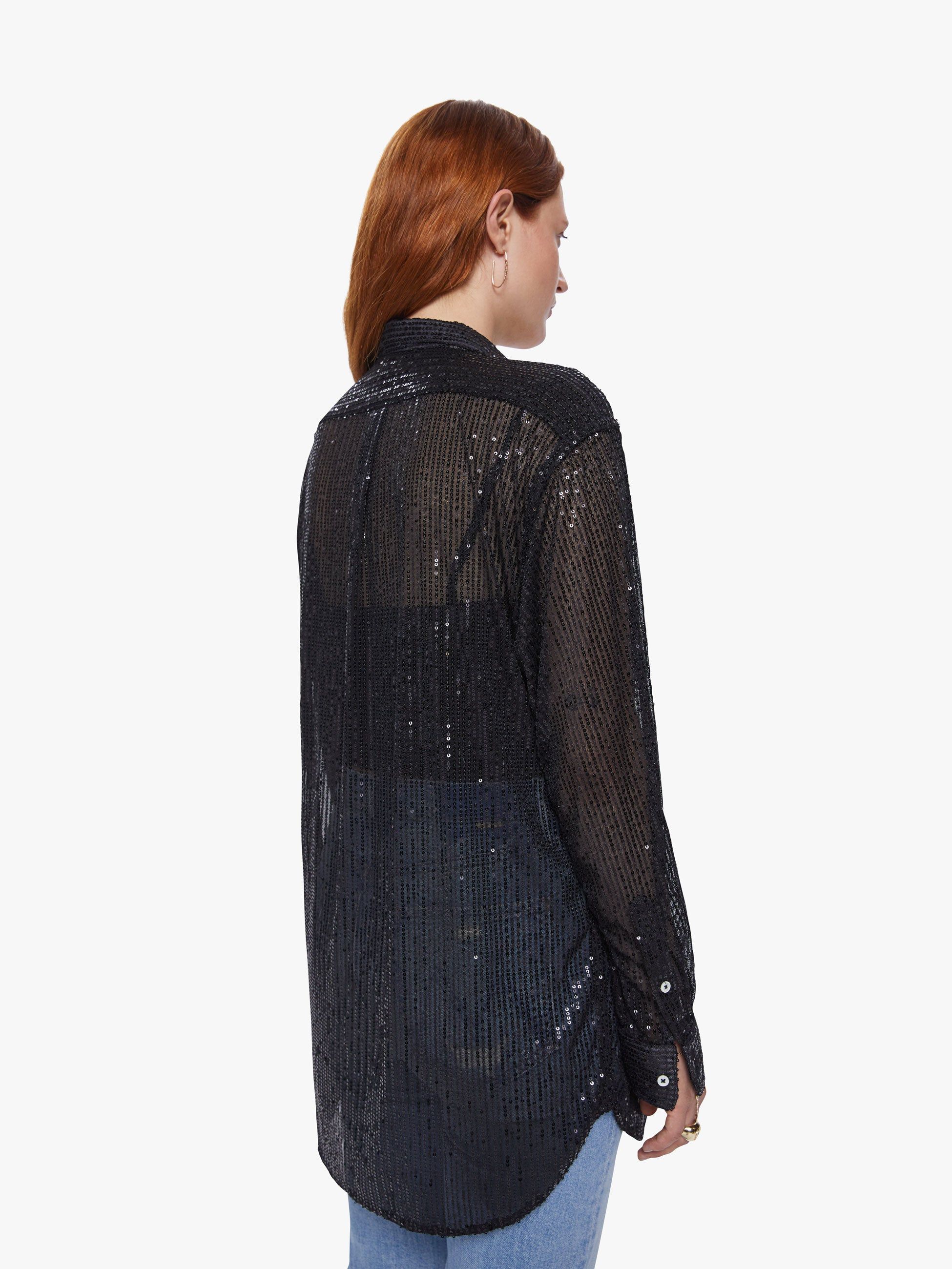 SPRWMN Oversized Shirt with Pocket - Black sold by MOTHER product image thumbnail 4