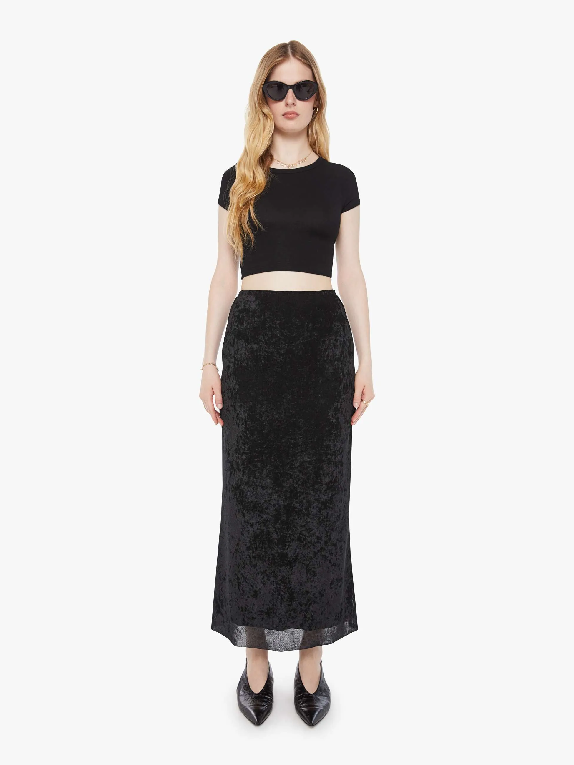 SABLYN Rose Ankle Column Flare Skirt - Black sold by MOTHER