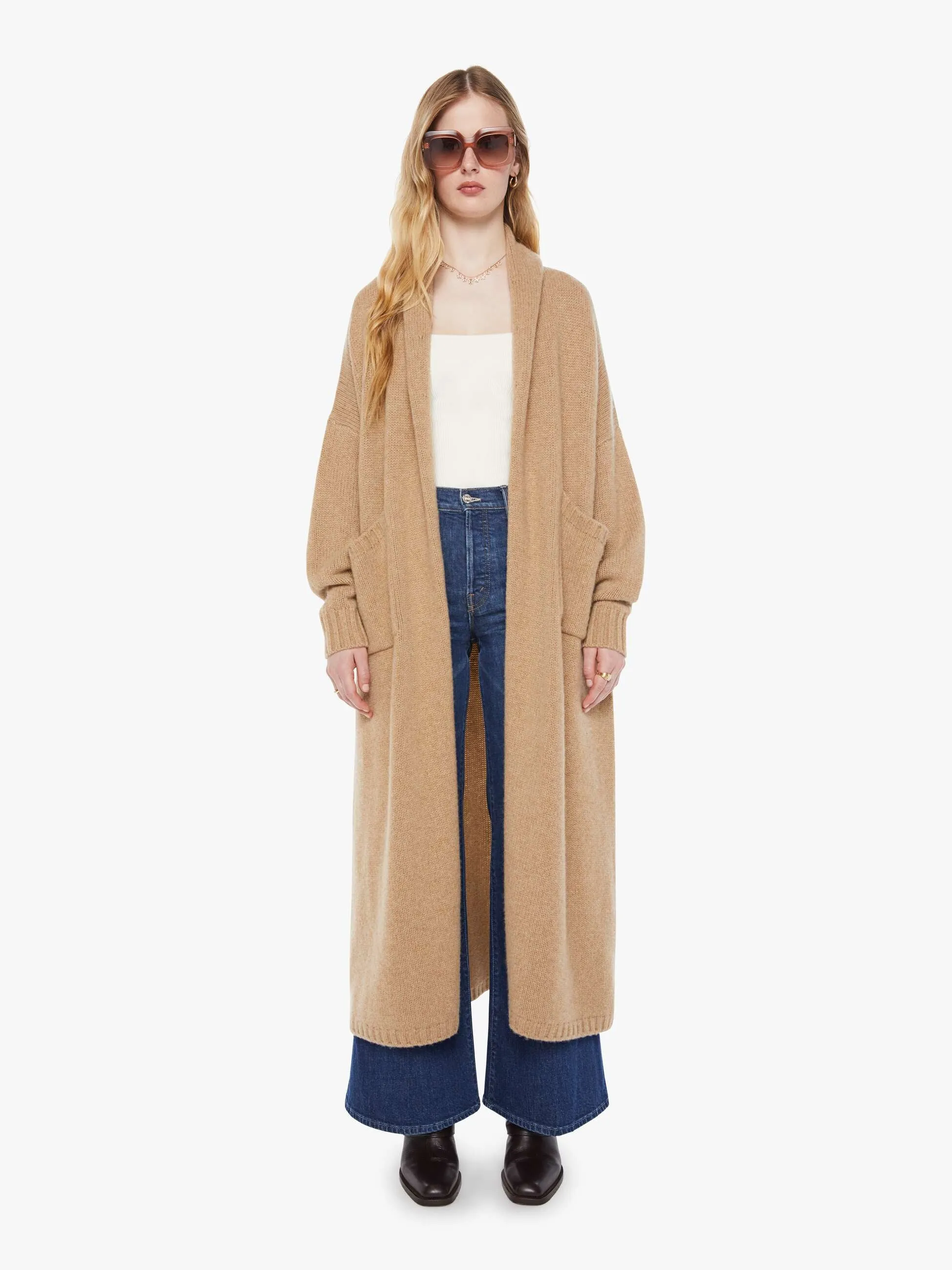 SABLYN Sullivan Belted Shawl Duster - Camel sold by MOTHER product image thumbnail 2