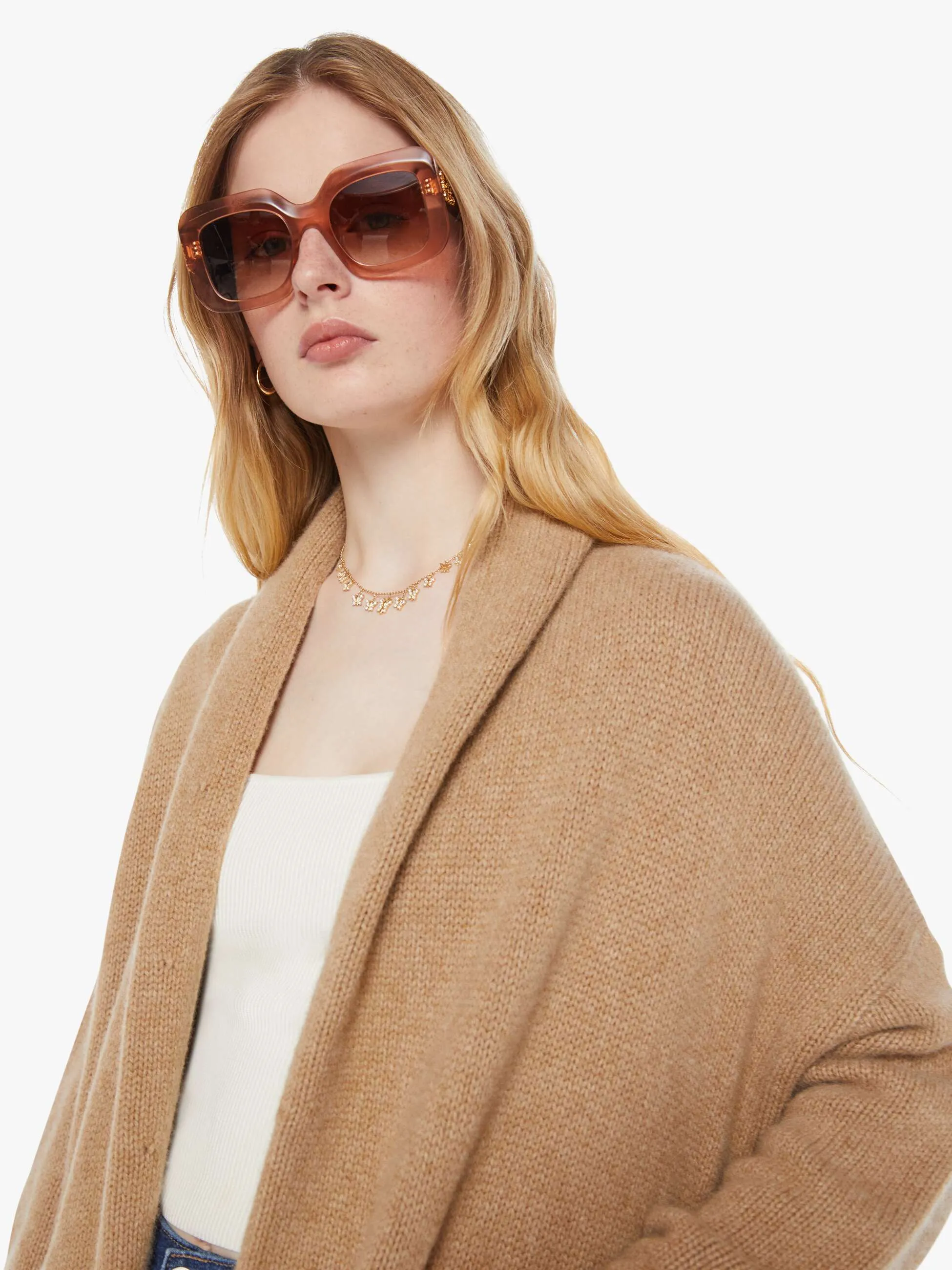 SABLYN Sullivan Belted Shawl Duster - Camel sold by MOTHER product image thumbnail 5