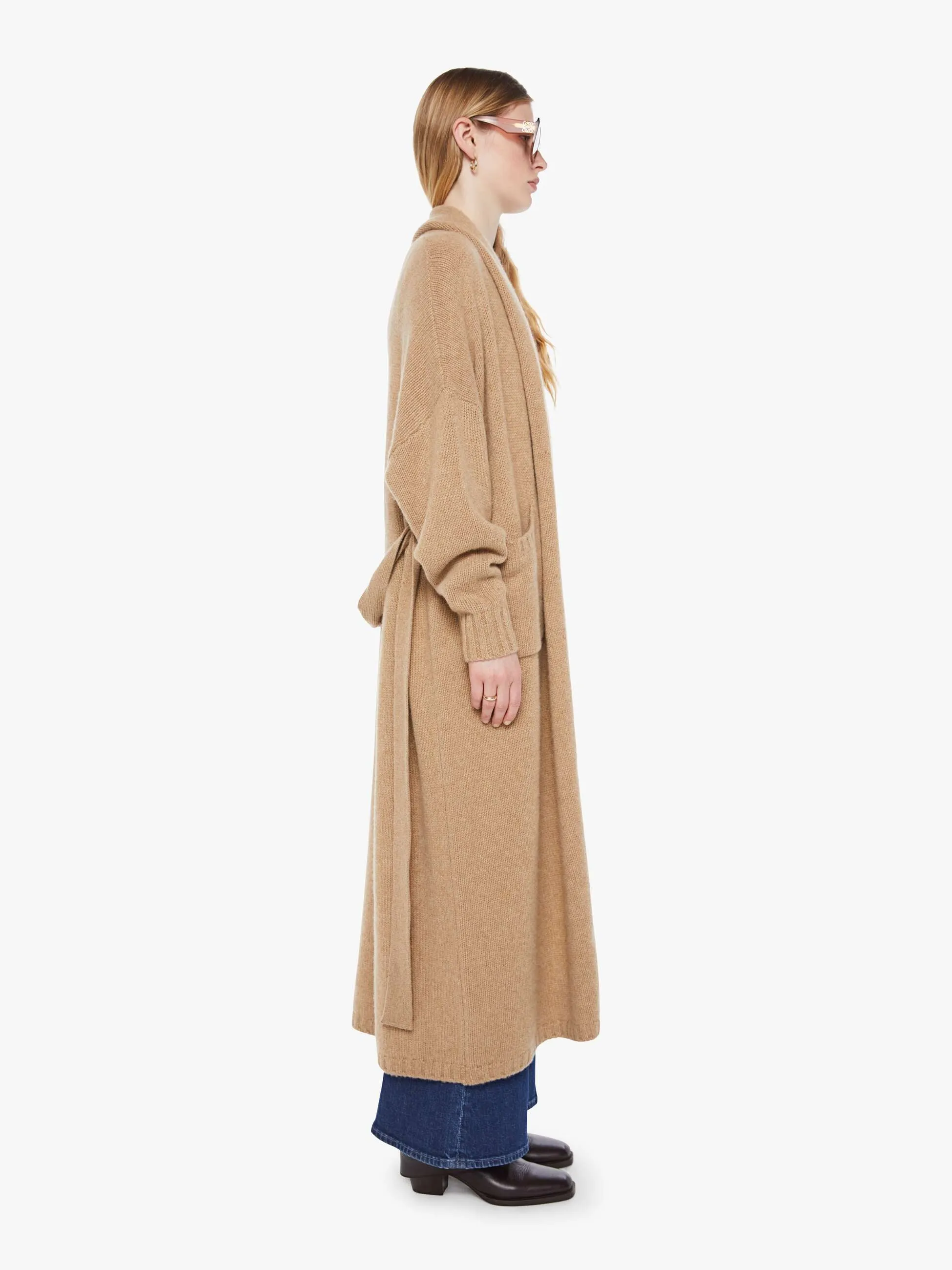 SABLYN Sullivan Belted Shawl Duster - Camel sold by MOTHER product image thumbnail 3