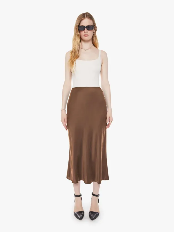 SABLYN Miranda C Scallop Trim Skirt - Swiss Brown sold by MOTHER