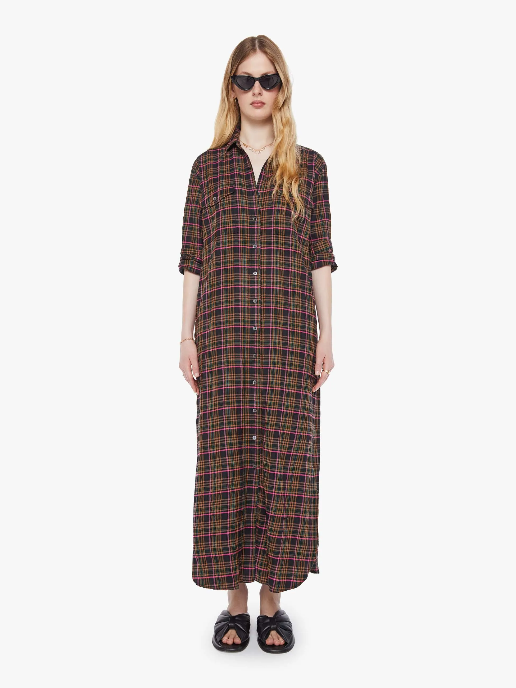 XiRENA Natalie Dress - Espresso Plaid sold by MOTHER product image thumbnail 2