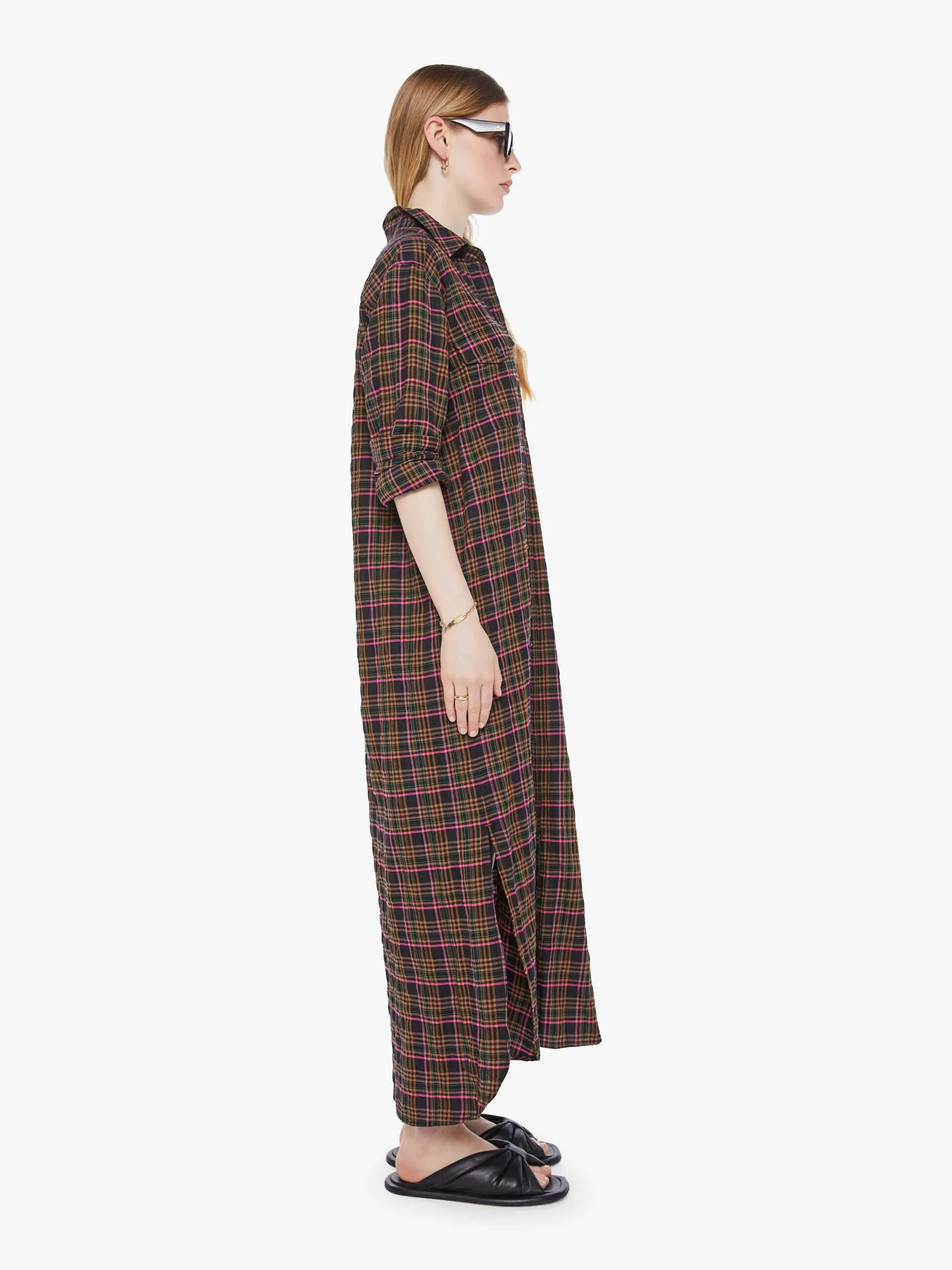 XiRENA Natalie Dress - Espresso Plaid sold by MOTHER product image thumbnail 3