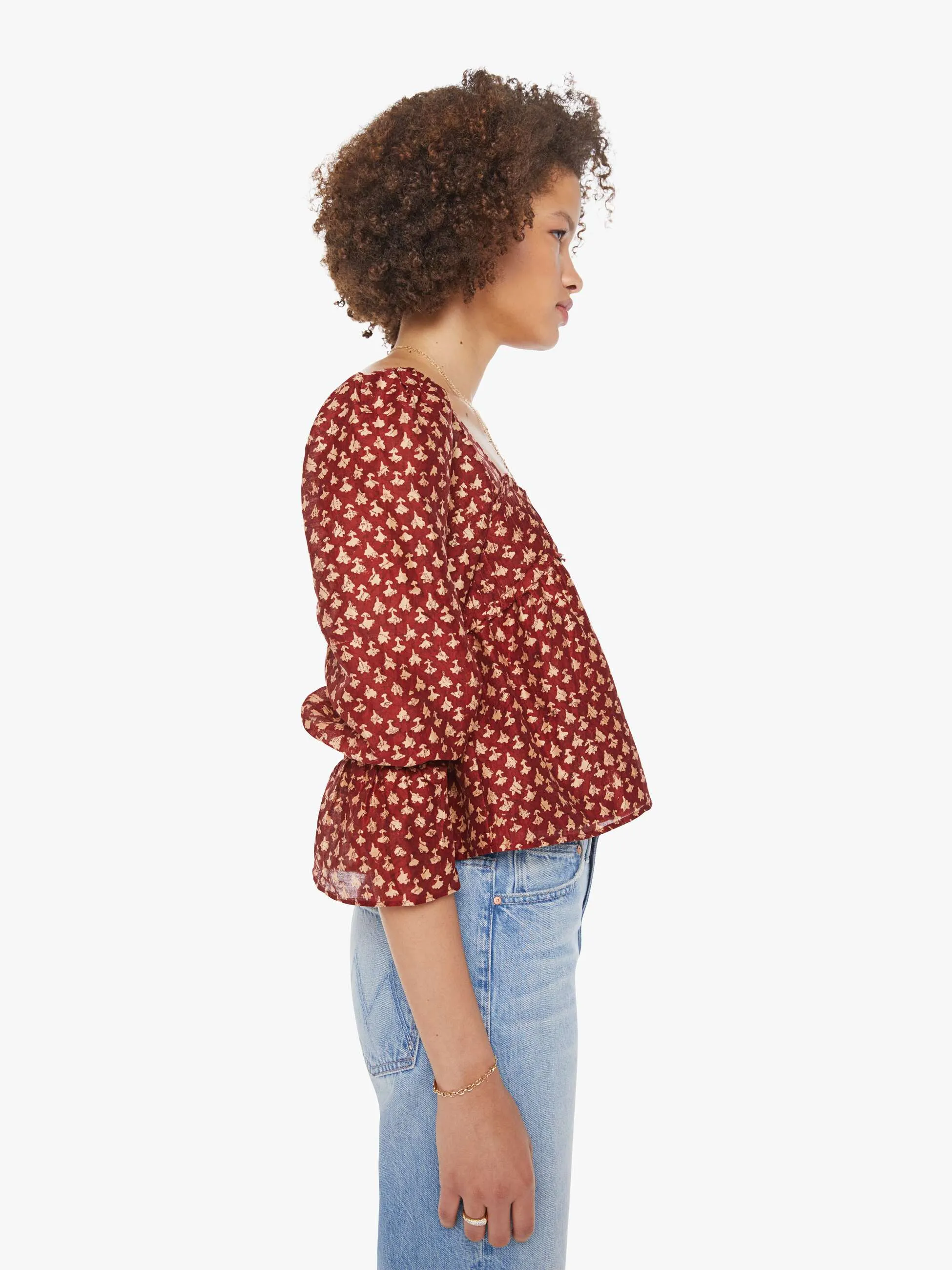 Alix of Bohemia Priya Top - Mahogany Bhutti sold by MOTHER product image thumbnail 3