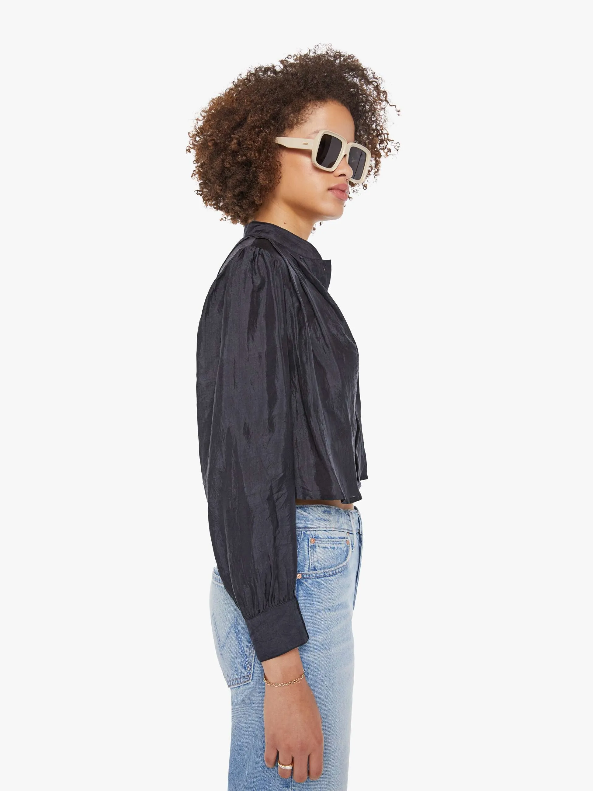 Alix of Bohemia Ryle Shirt - Onyx sold by MOTHER product image thumbnail 3