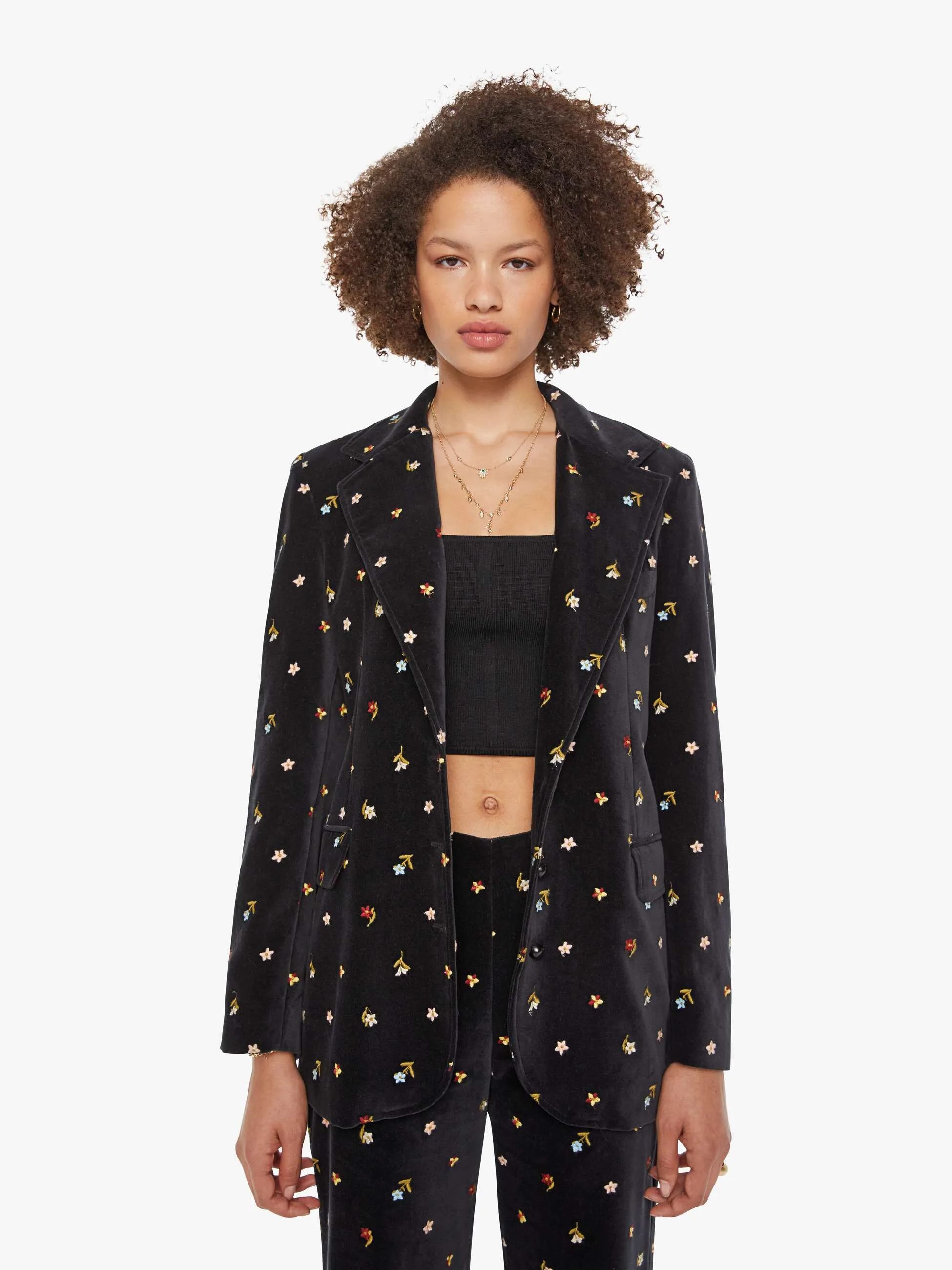 Alix of Bohemia Afternoon Blazer - Onyx Bouquet sold by MOTHER product image thumbnail 2