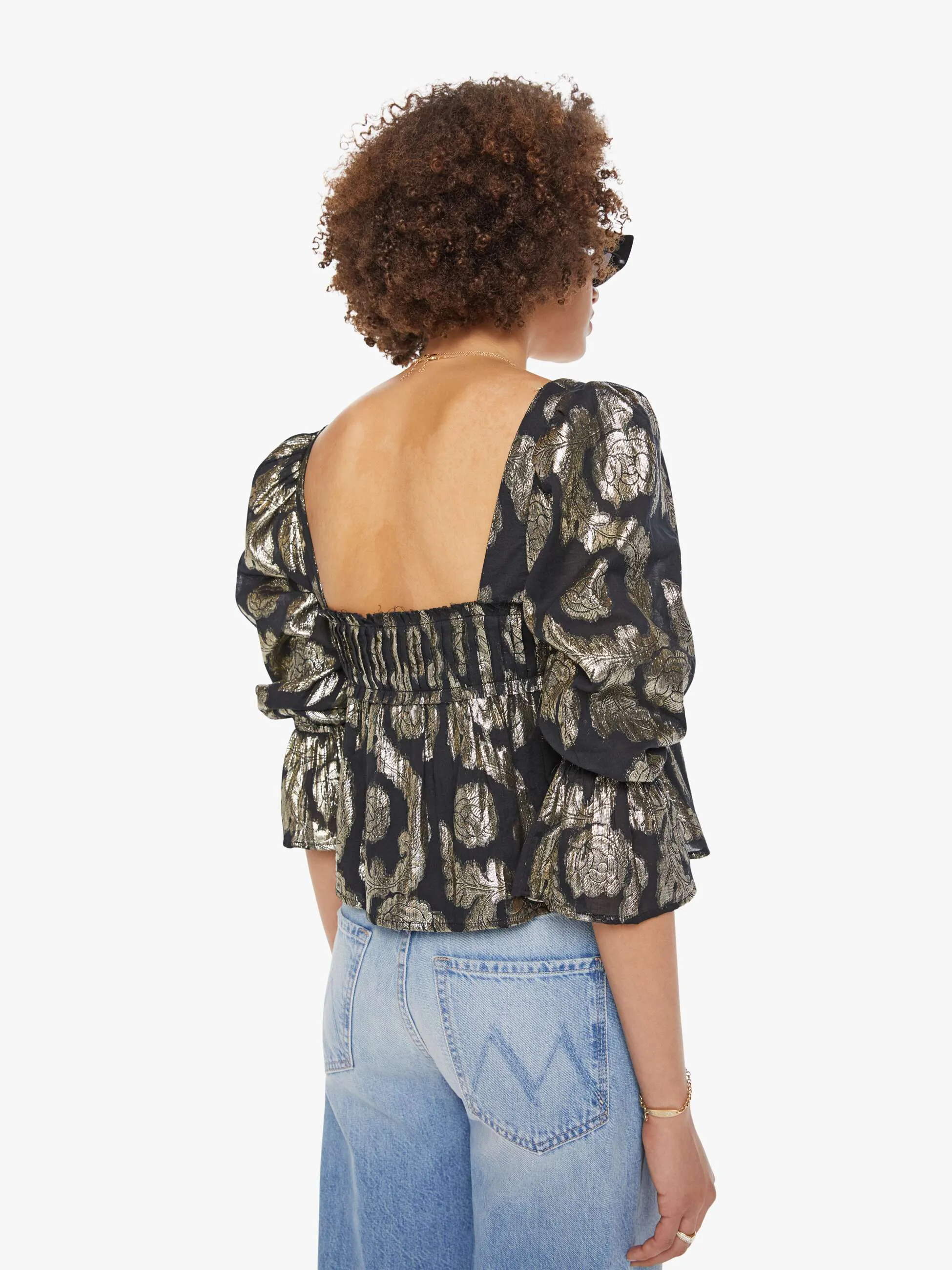 Alix of Bohemia Priya Top - Gunmetal sold by MOTHER product image thumbnail 4