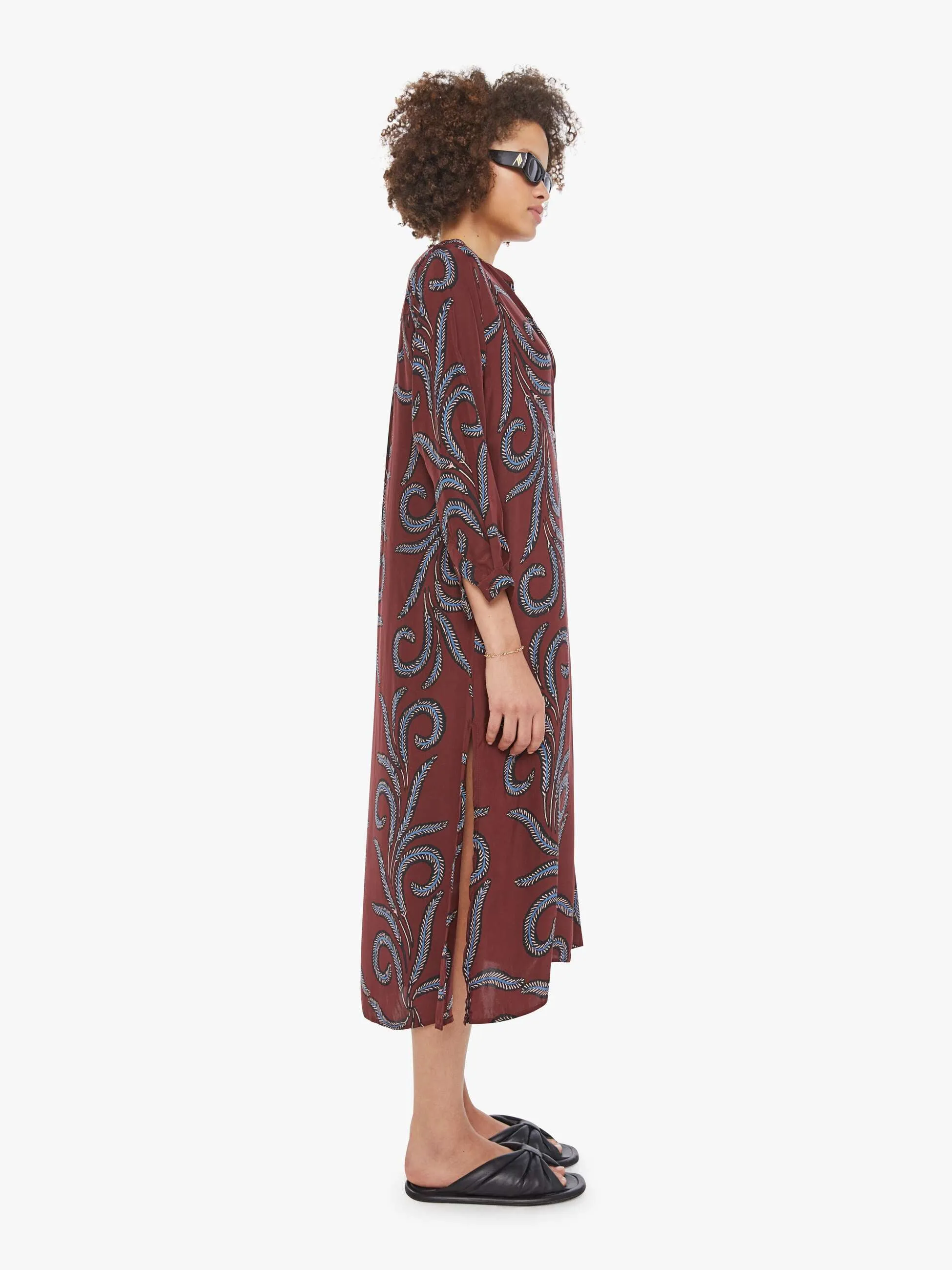 Natalie Martin MB Dress - Feather Bordeaux sold by MOTHER product image thumbnail 3