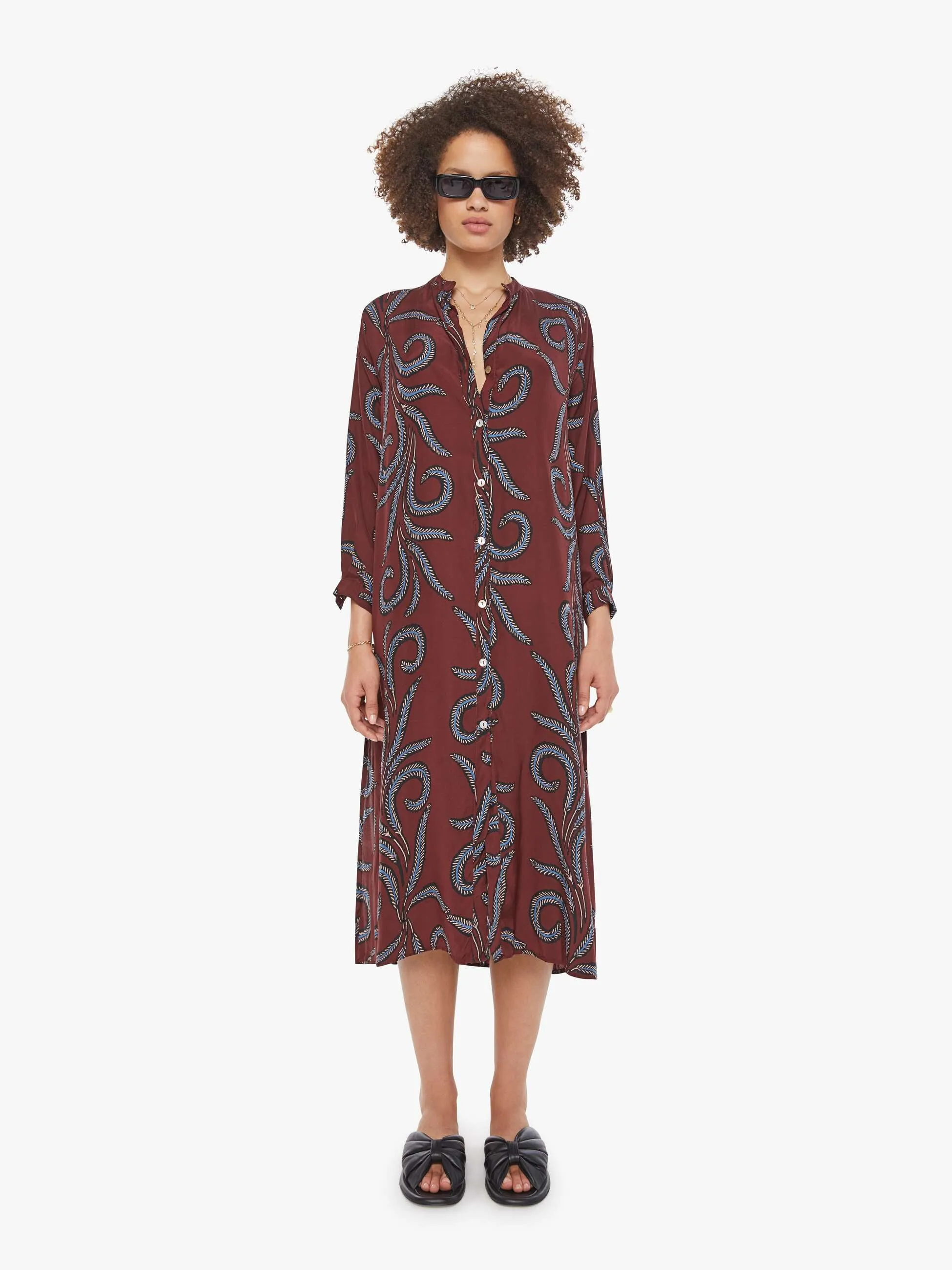 Natalie Martin MB Dress - Feather Bordeaux sold by MOTHER product image thumbnail 2